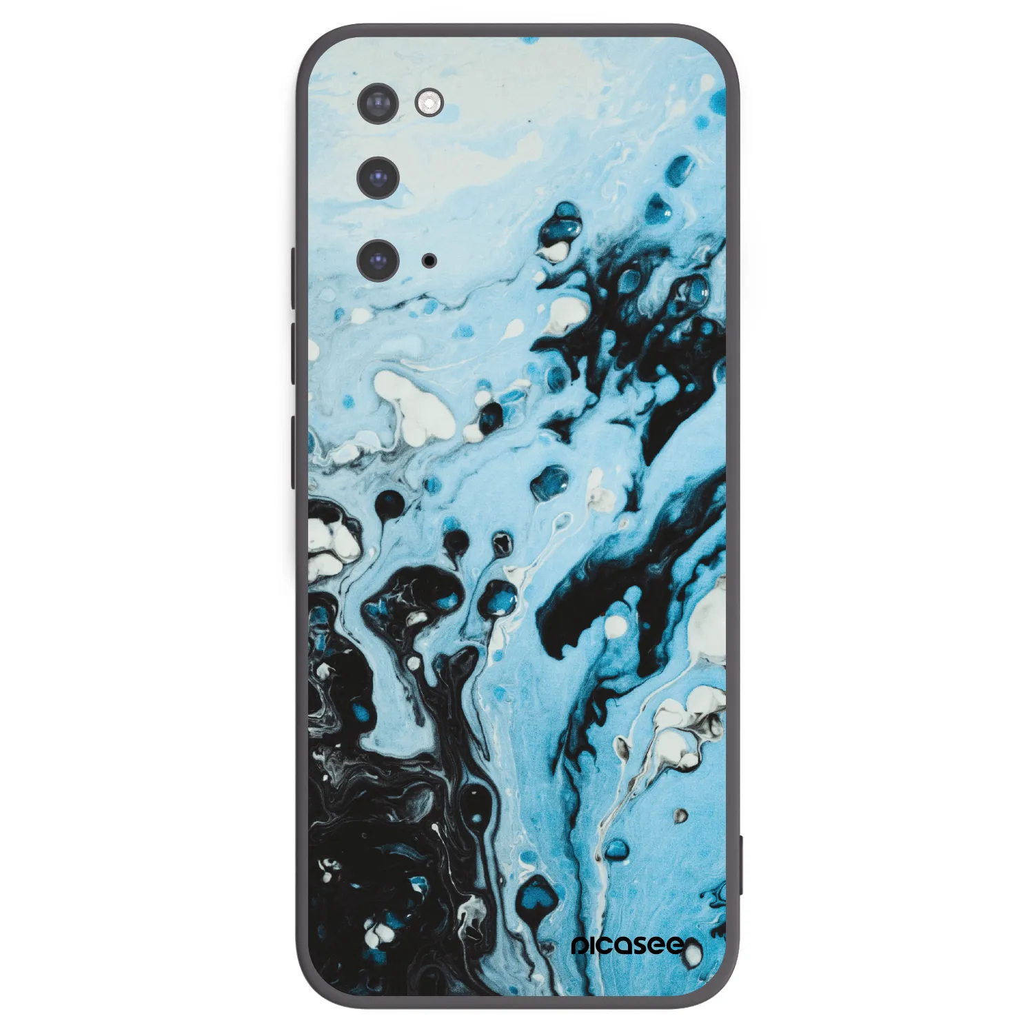 Picasee crna silikonska maskica za Samsung Galaxy S20 G980F - Organic blue
