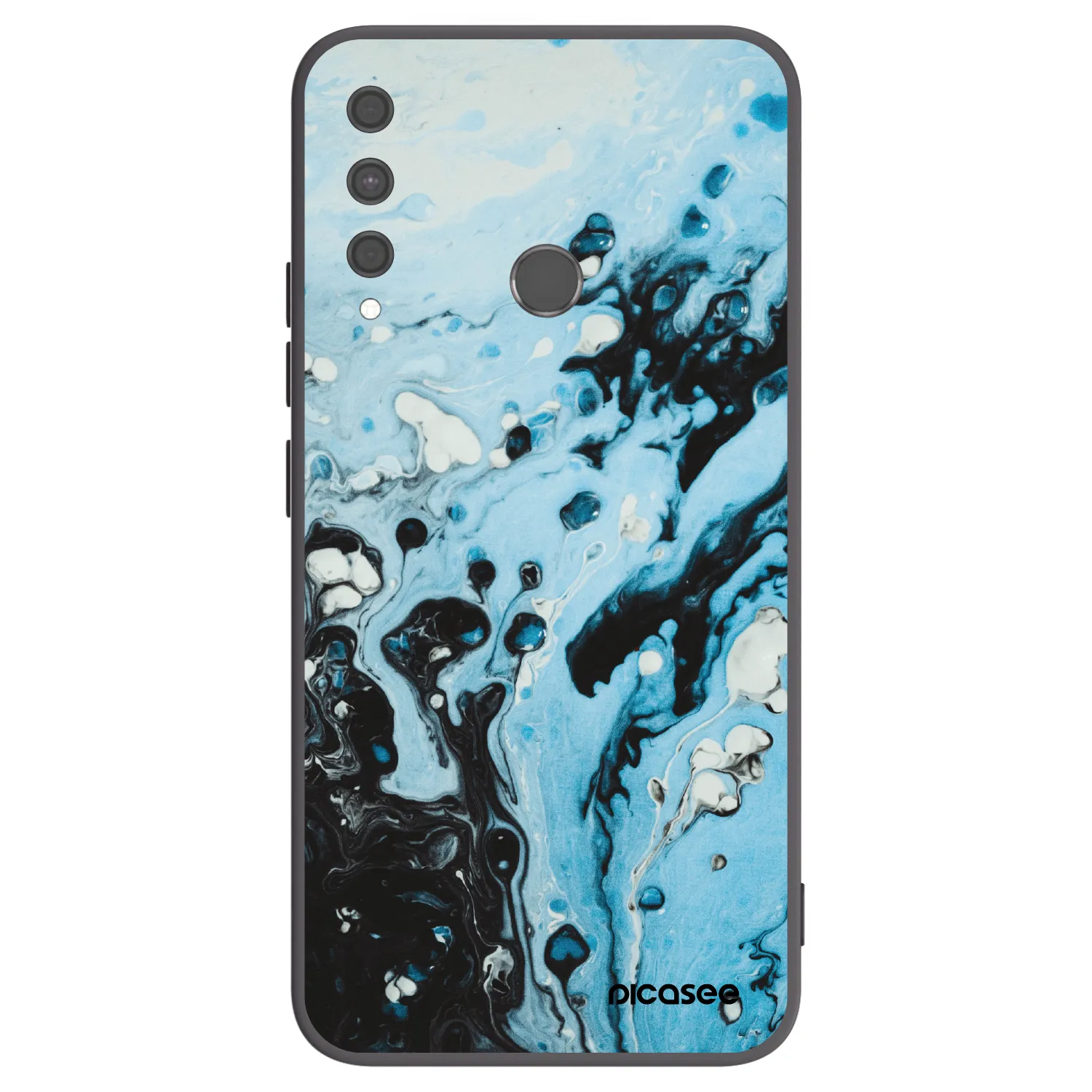 Picasee crna silikonska maskica za Huawei P40 Lite E - Organic blue