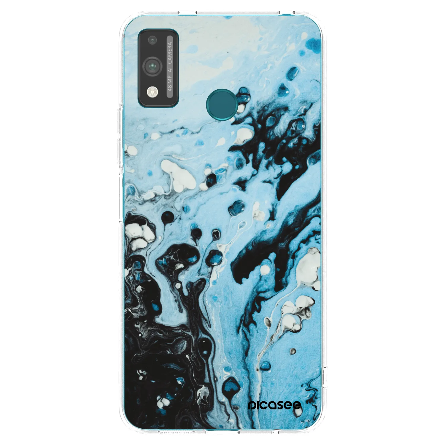 Picasee silikonska prozirna maskica za Honor 9X Lite - Organic blue
