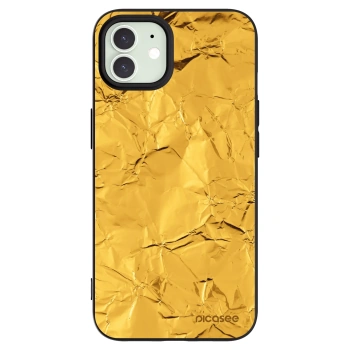 Picasee crna silikonska maskica za Apple iPhone 12 - Gold