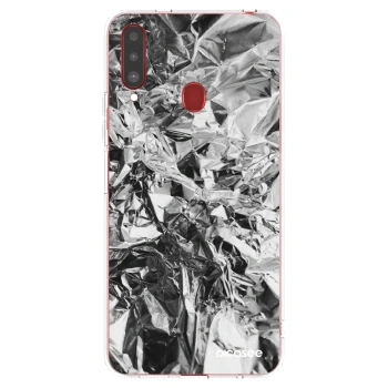 Picasee silikonska prozirna maskica za Samsung Galaxy A20s - Chrome