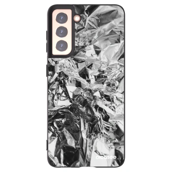 Picasee crna silikonska maskica za Samsung Galaxy S21 5G G991B - Chrome