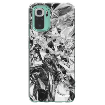 Picasee silikonska prozirna maskica za Xiaomi Redmi Note 10 Pro - Chrome