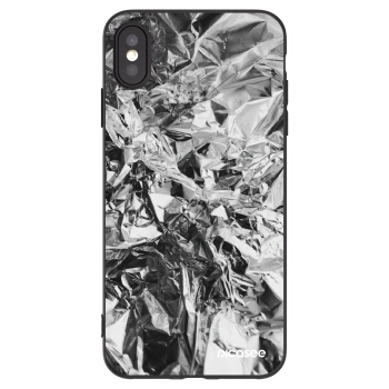 Picasee crna silikonska maskica za Apple iPhone XS Max - Chrome