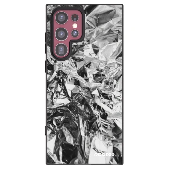 Picasee crna silikonska maskica za Samsung Galaxy S22 Ultra 5G - Chrome