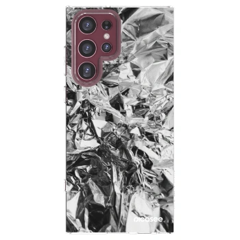 Picasee silikonska prozirna maskica za Samsung Galaxy S22 Ultra 5G - Chrome