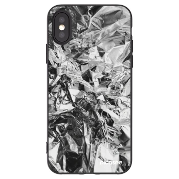 Picasee crna silikonska maskica za Apple iPhone X/XS - Chrome