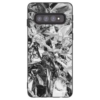 Picasee crna silikonska maskica za Samsung Galaxy S10 G973 - Chrome