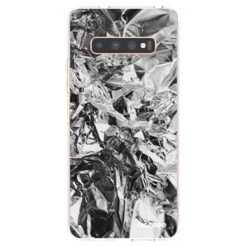 Picasee silikonska prozirna maskica za Samsung Galaxy S10 Plus G975 - Chrome