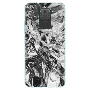 Picasee crna silikonska maskica za Xiaomi Redmi Note 9 - Chrome
