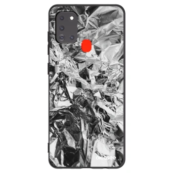 Picasee crna silikonska maskica za Samsung Galaxy A21s - Chrome