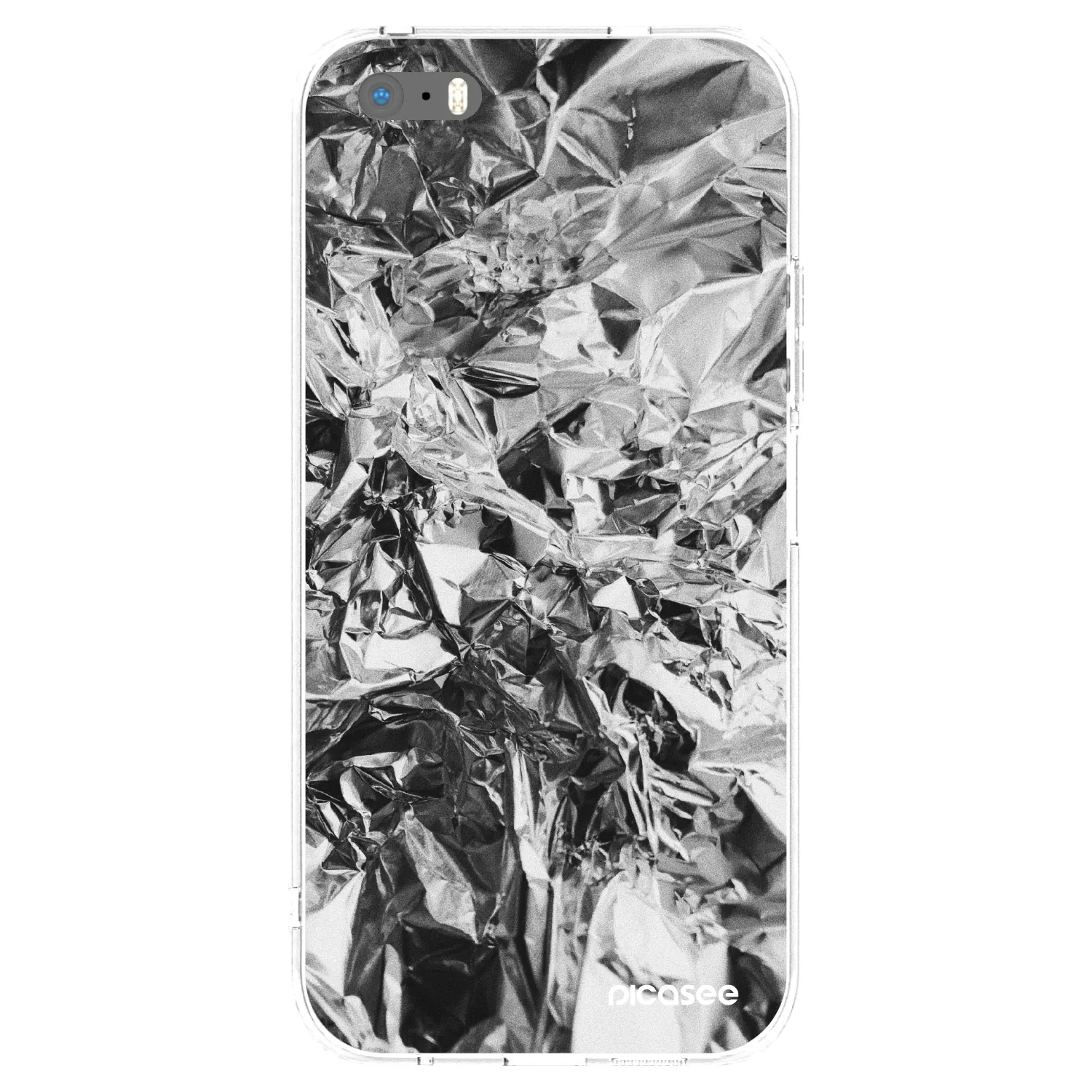 Picasee silikonska prozirna maskica za Apple iPhone 5/5S/SE - Chrome