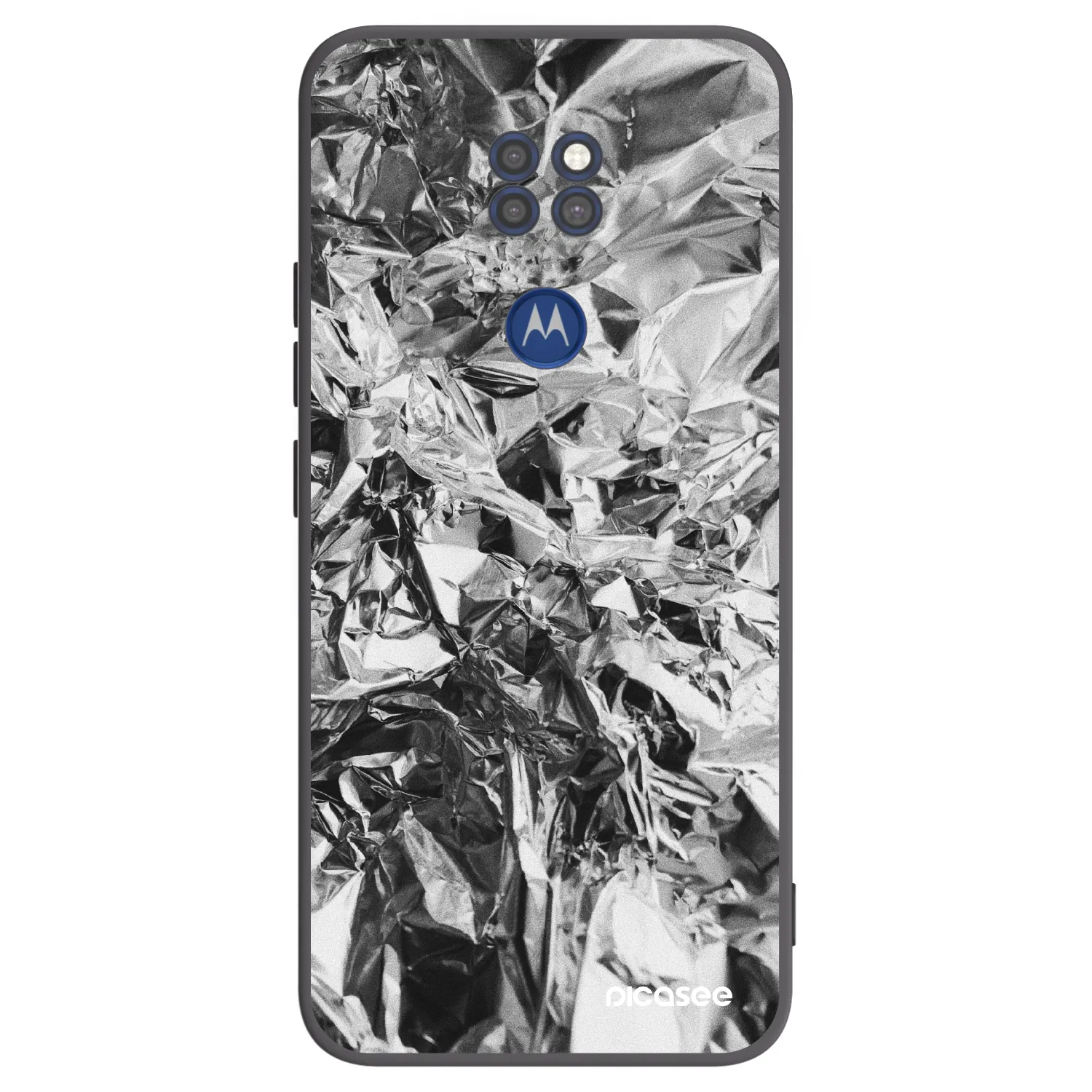 Picasee crna silikonska maskica za Motorola Moto G9 Play - Chrome
