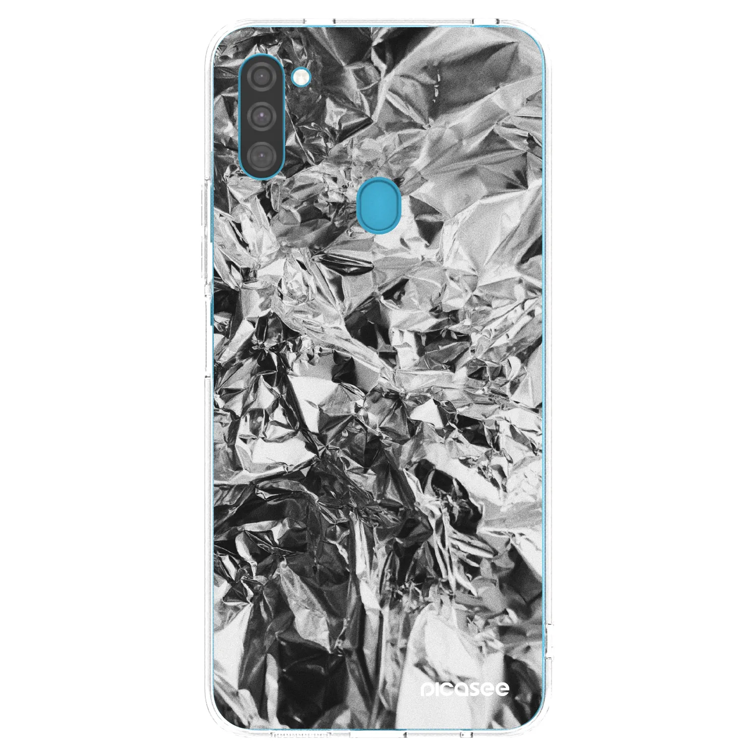 Picasee silikonska prozirna maskica za Samsung Galaxy M11 - Chrome