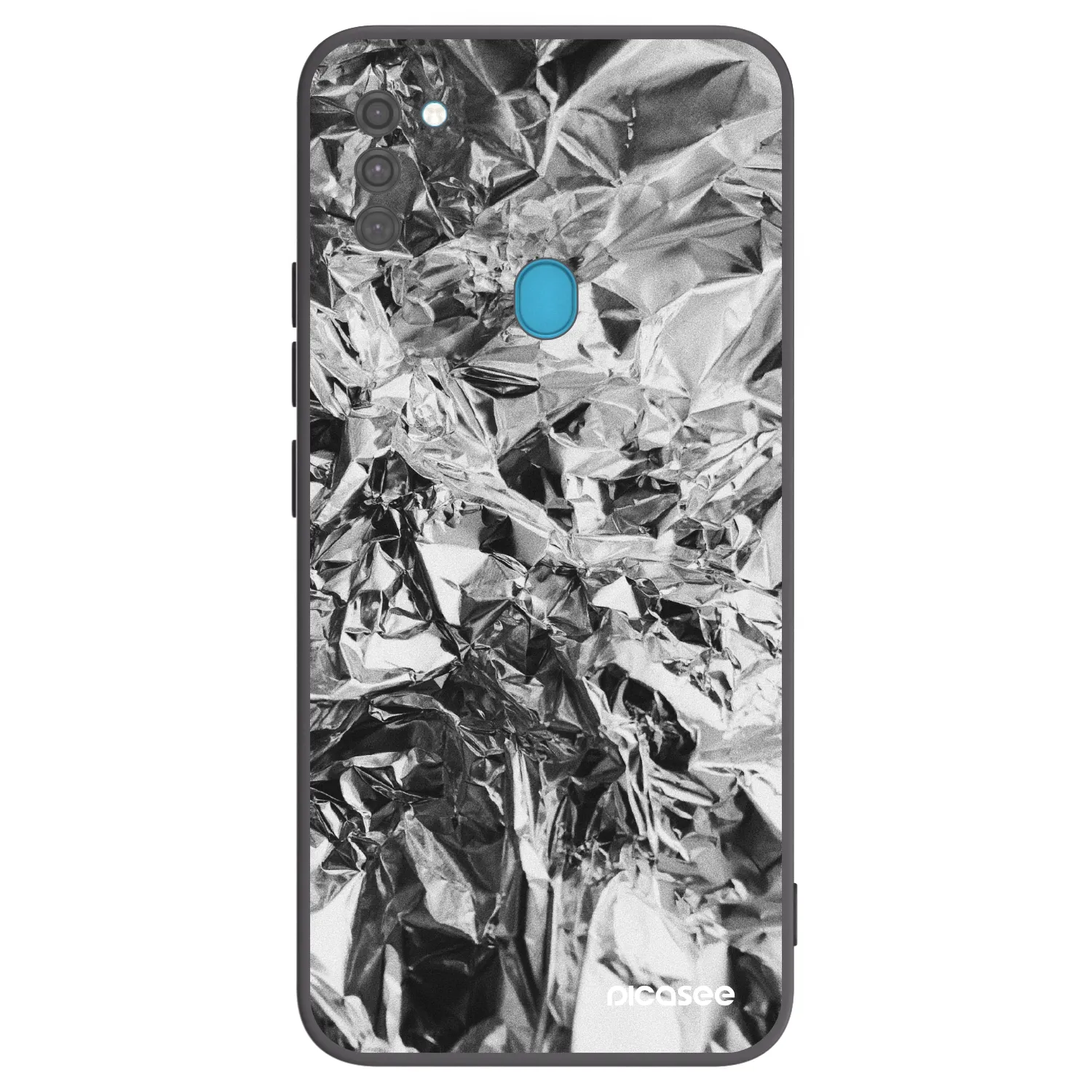 Picasee crna silikonska maskica za Samsung Galaxy M11 - Chrome
