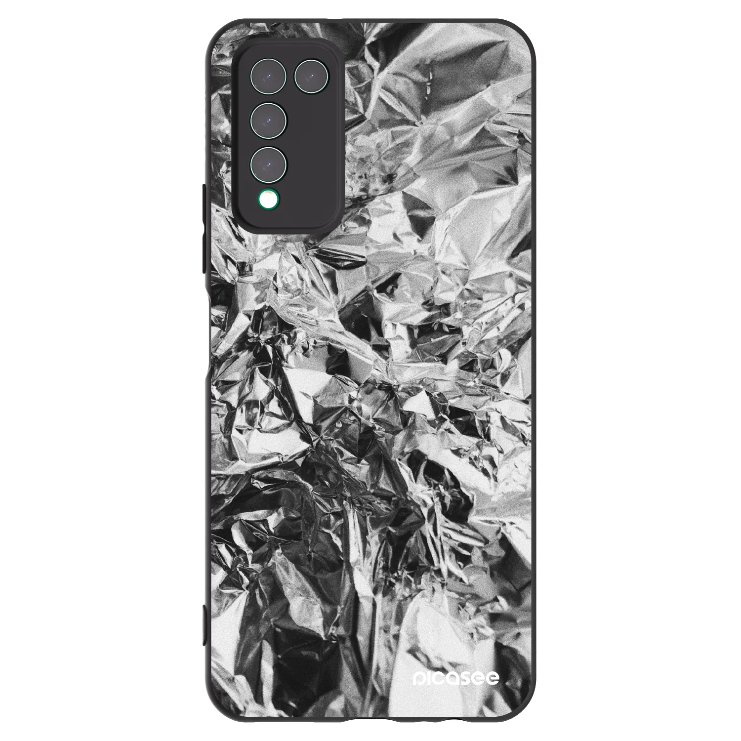 Picasee crna silikonska maskica za Honor 10X Lite - Chrome