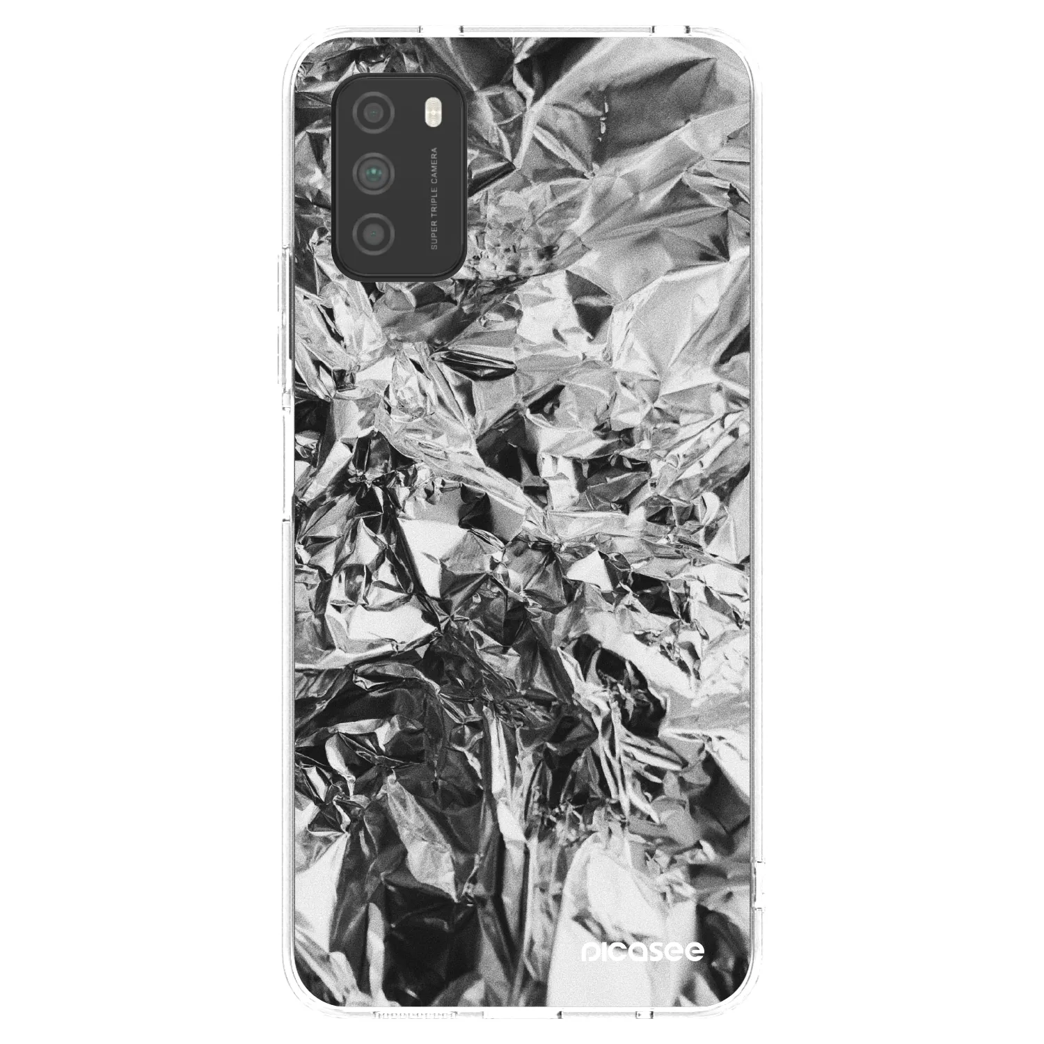 Picasee silikonska prozirna maskica za Xiaomi Poco M3 - Chrome