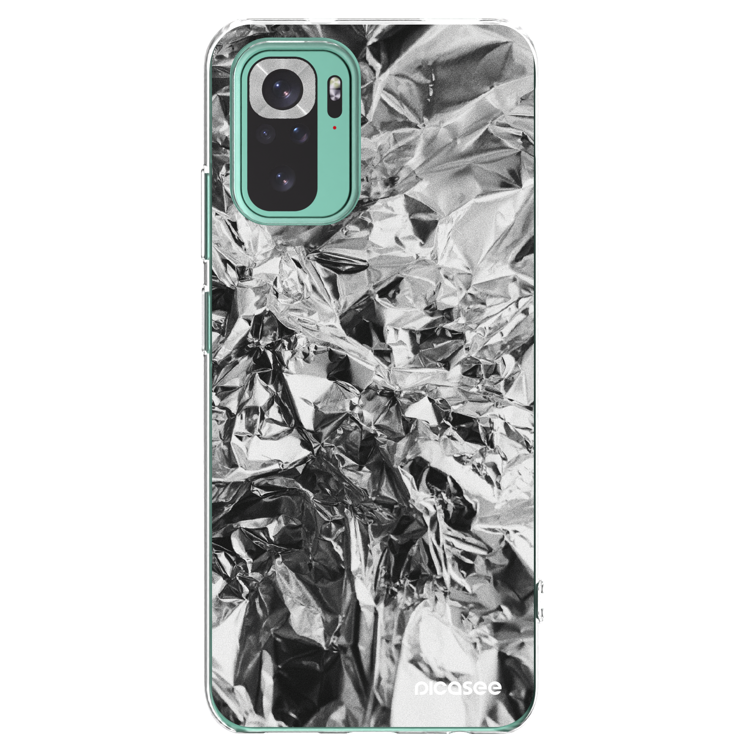 Picasee silikonska prozirna maskica za Xiaomi Redmi Note 10 Pro - Chrome