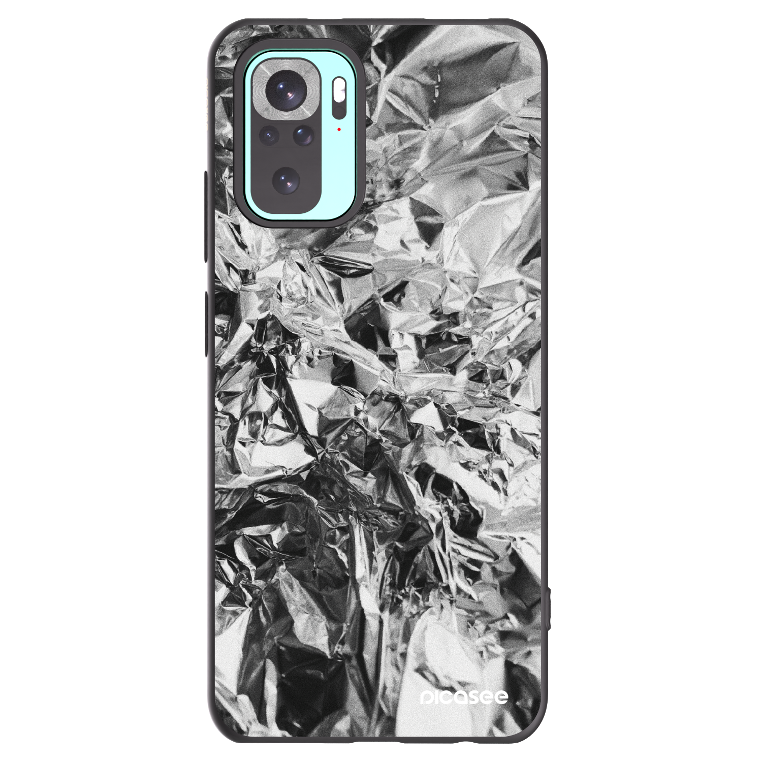 Picasee crna silikonska maskica za Xiaomi Redmi Note 10 Pro - Chrome