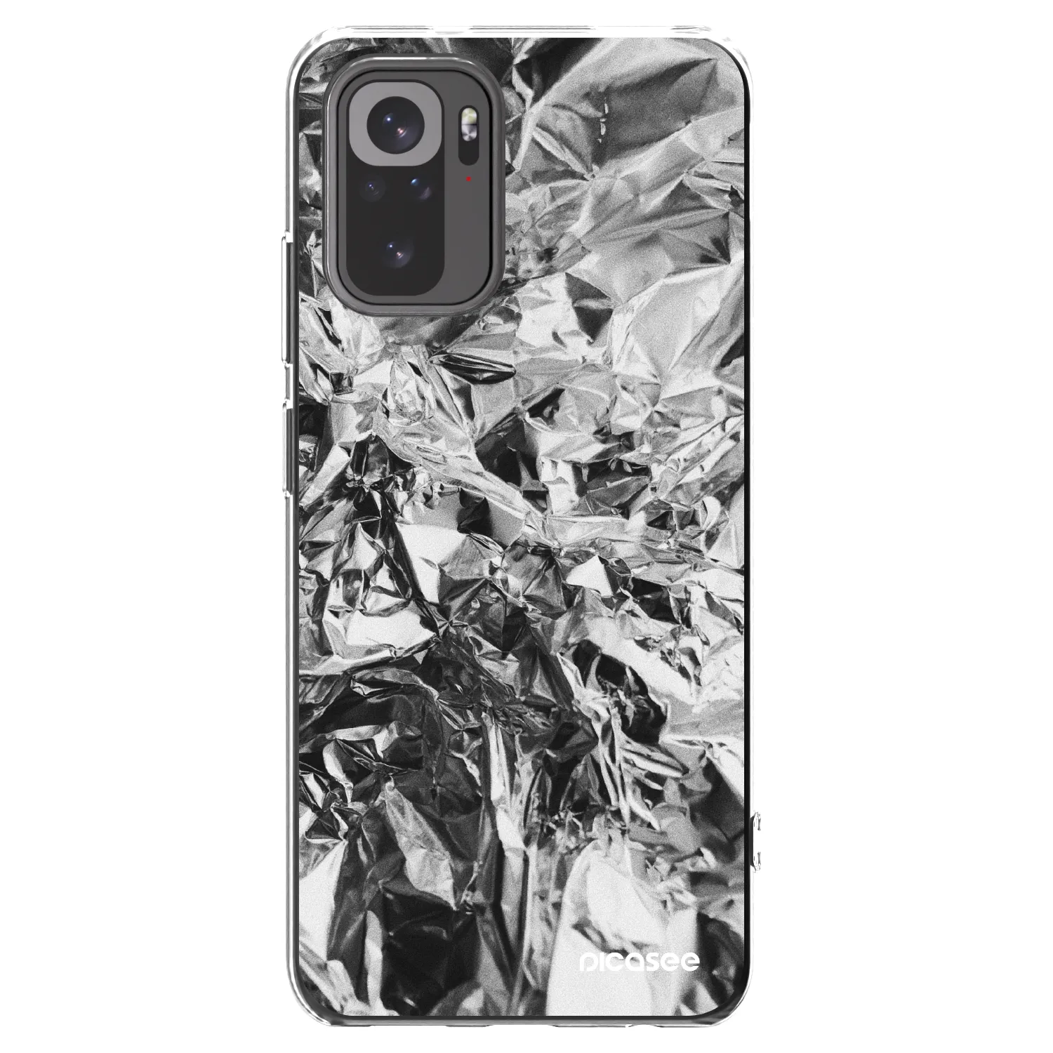 Picasee silikonska prozirna maskica za Xiaomi Redmi Note 10S - Chrome