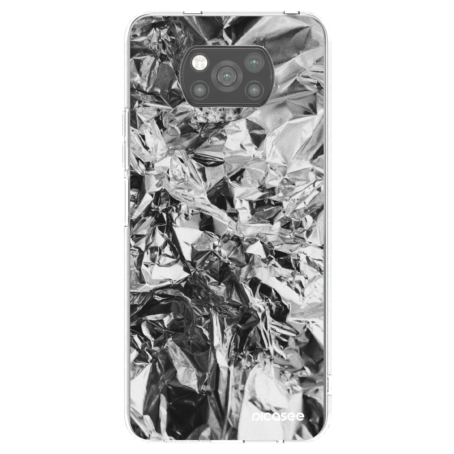 Picasee crna silikonska maskica za Xiaomi Poco X3 Pro - Chrome
