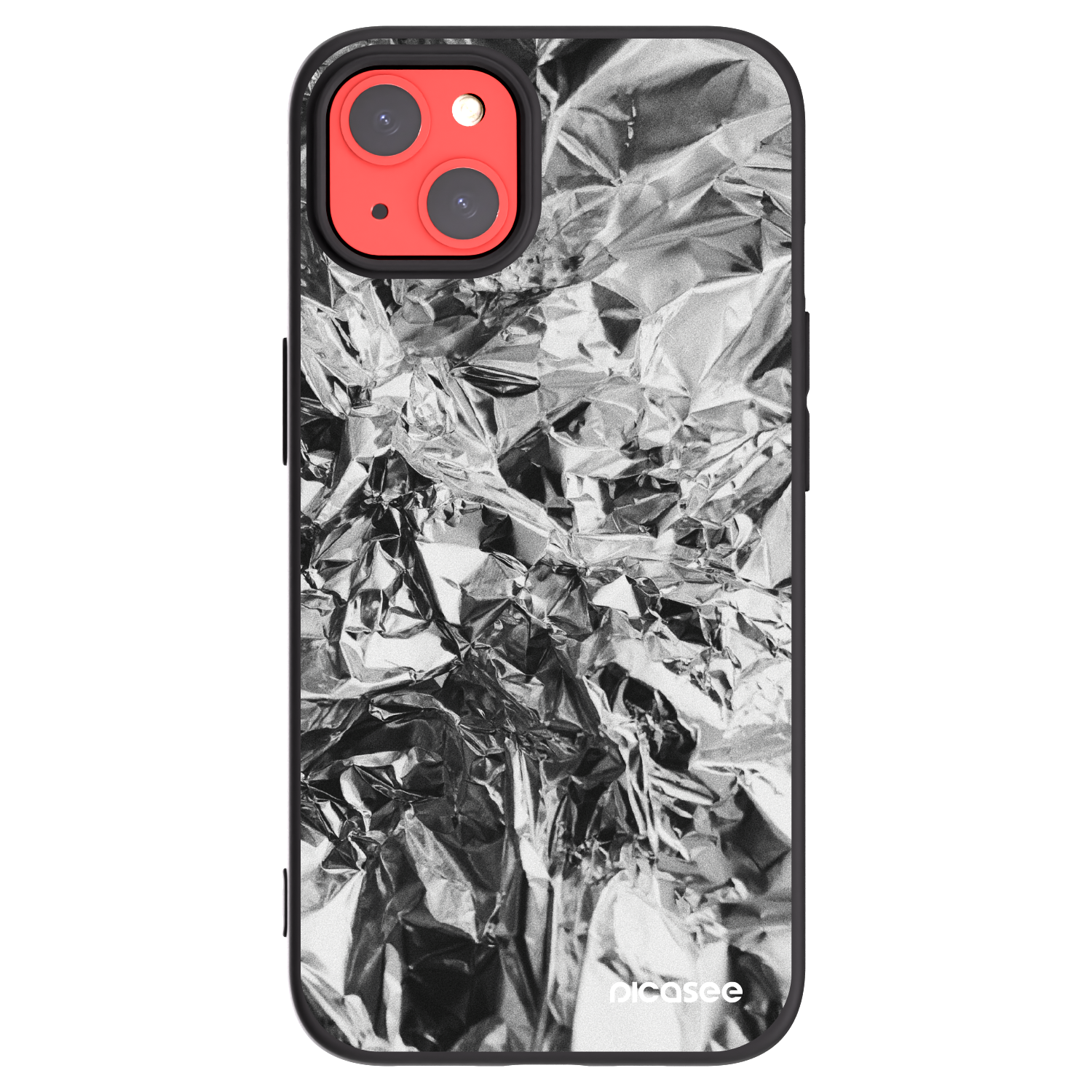 Picasee crna silikonska maskica za Apple iPhone 13 - Chrome