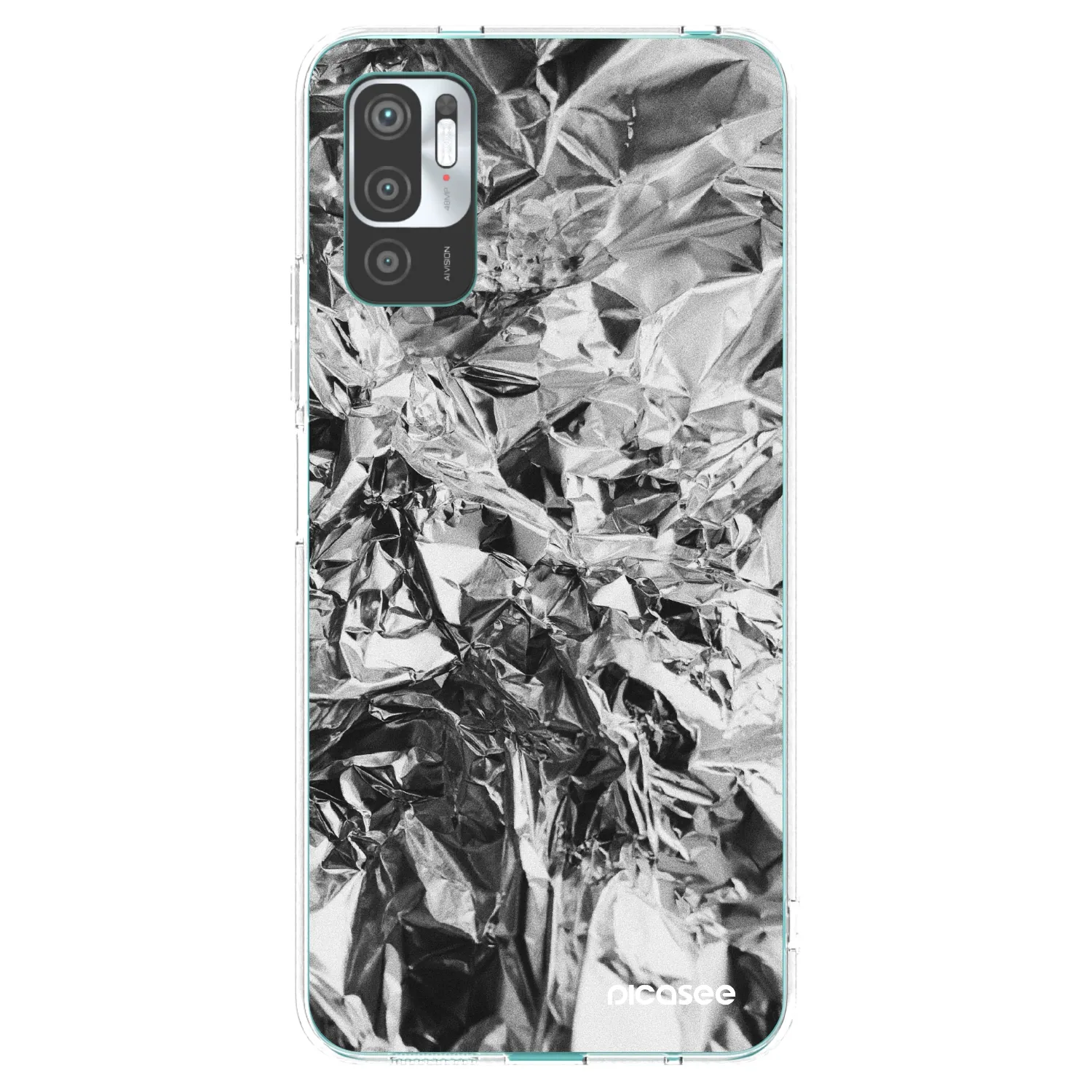 Picasee silikonska prozirna maskica za Xiaomi Redmi Note 10 5G - Chrome
