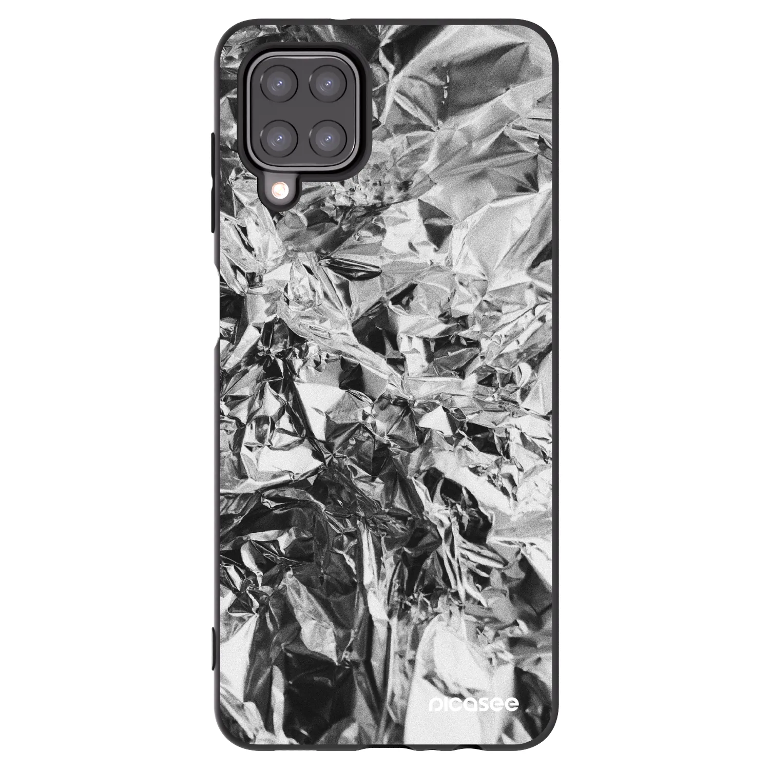 Picasee crna silikonska maskica za Samsung Galaxy M12 M127F - Chrome