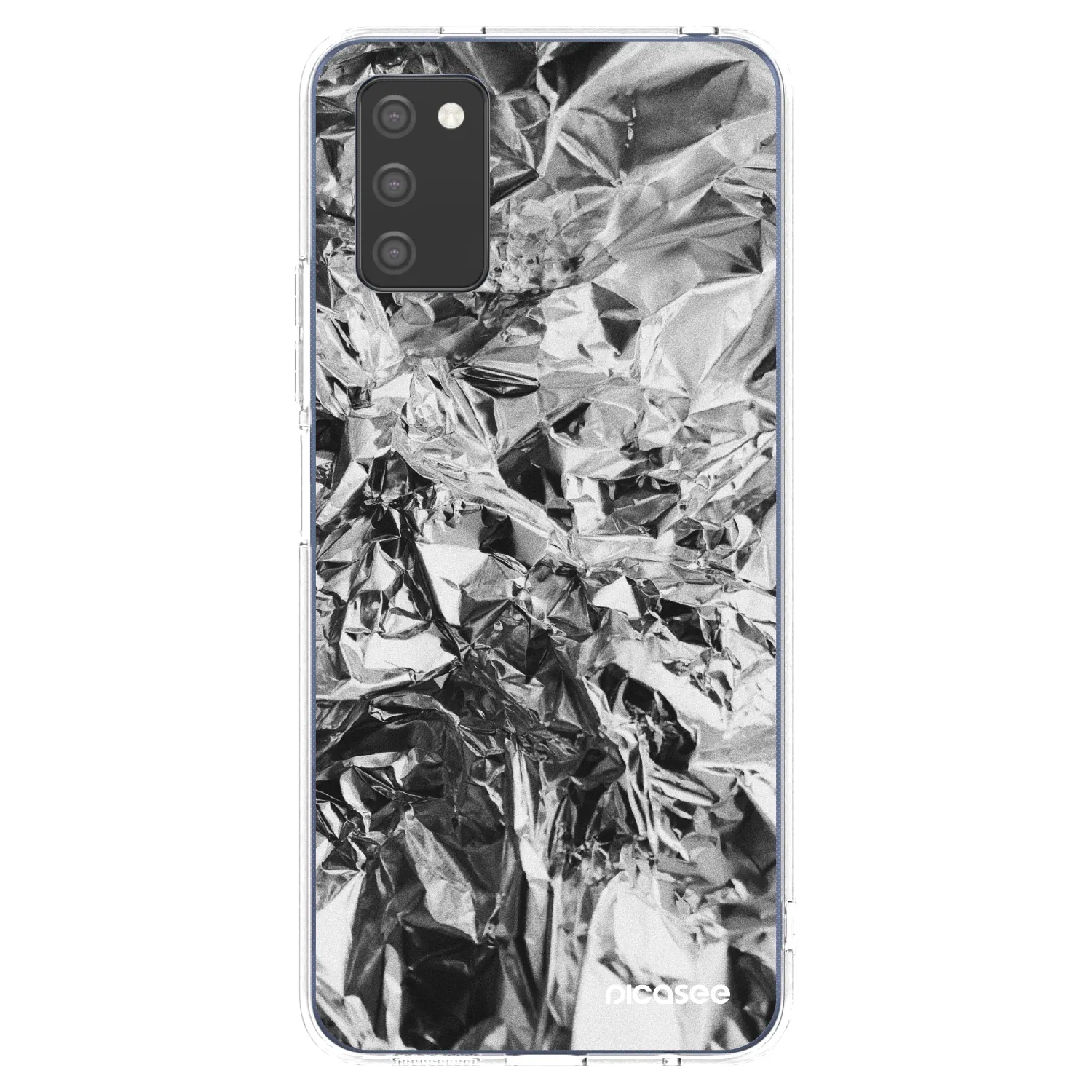 Picasee silikonska prozirna maskica za Samsung Galaxy A02s A025G - Chrome