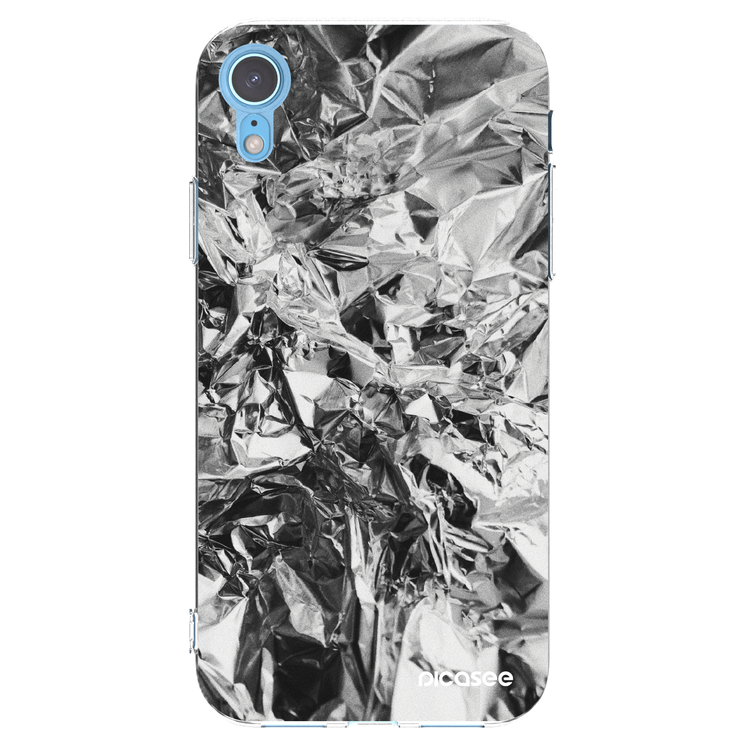 Picasee silikonska prozirna maskica za Apple iPhone XR - Chrome
