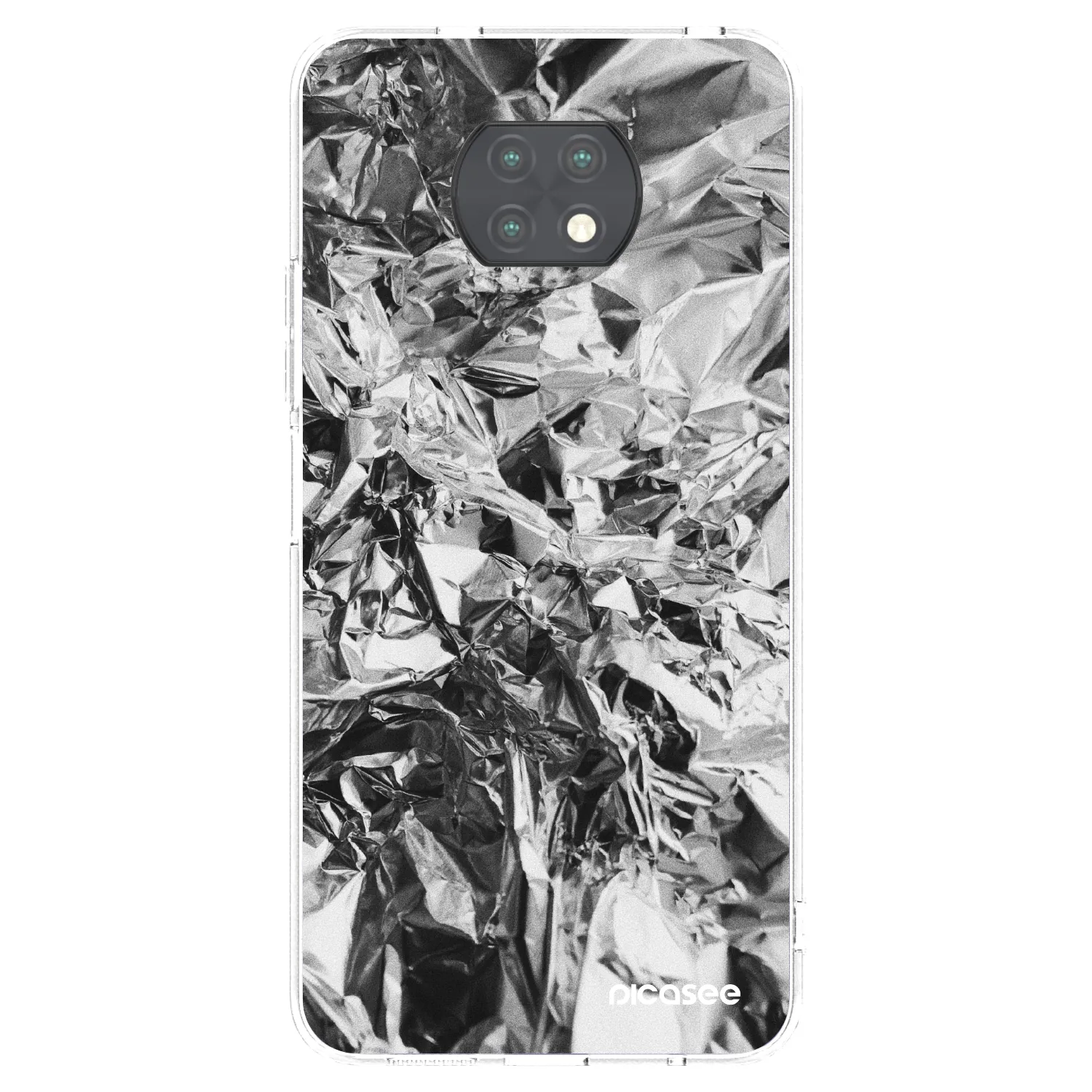Picasee silikonska prozirna maskica za Xiaomi Redmi Note 9T - Chrome