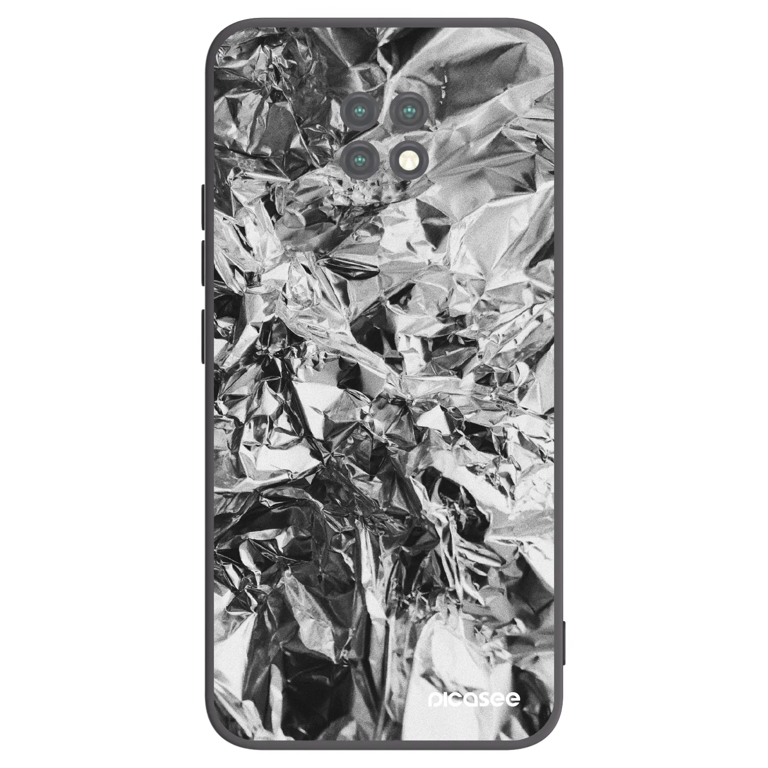Picasee crna silikonska maskica za Xiaomi Redmi Note 9T - Chrome