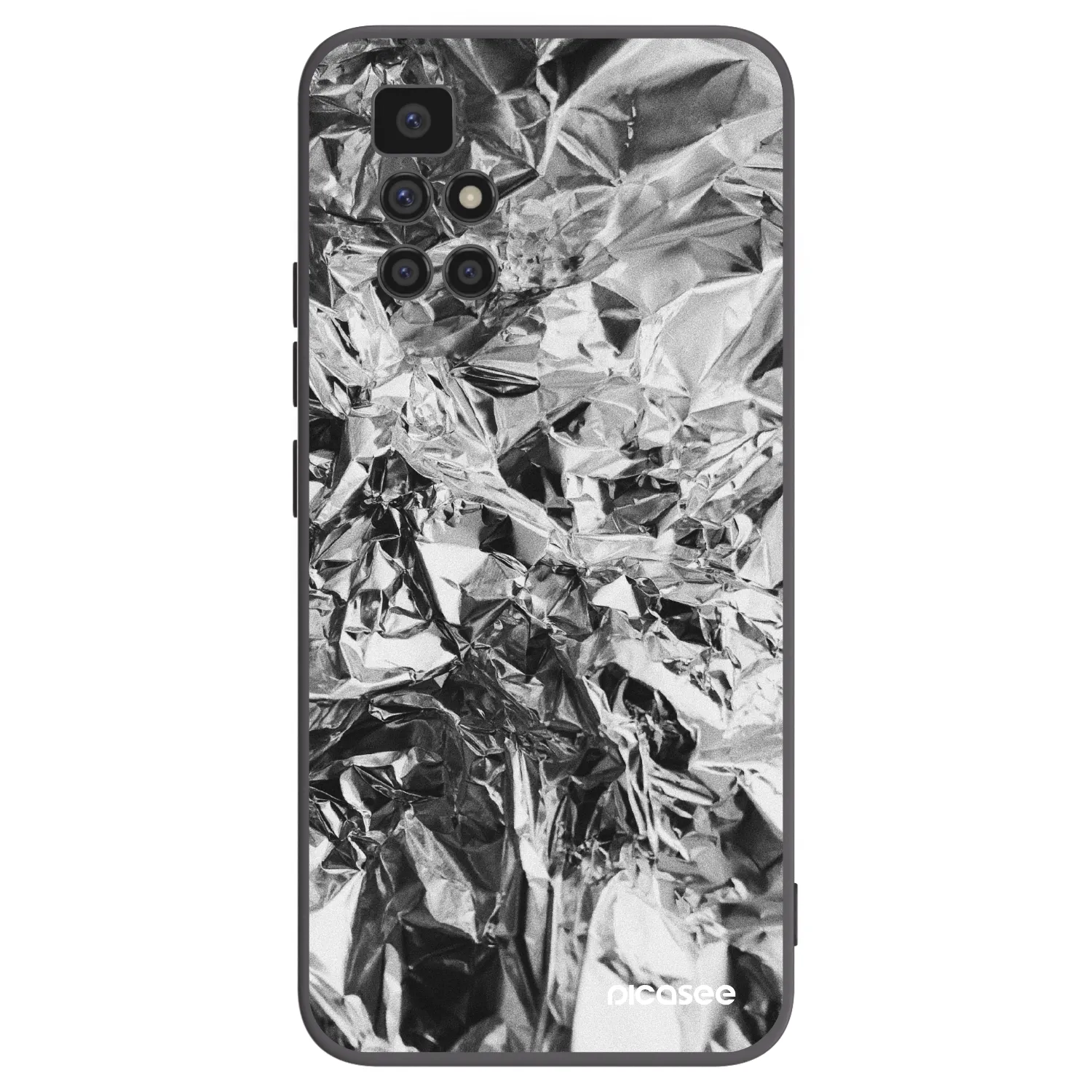 Picasee crna silikonska maskica za Xiaomi Redmi 10 - Chrome