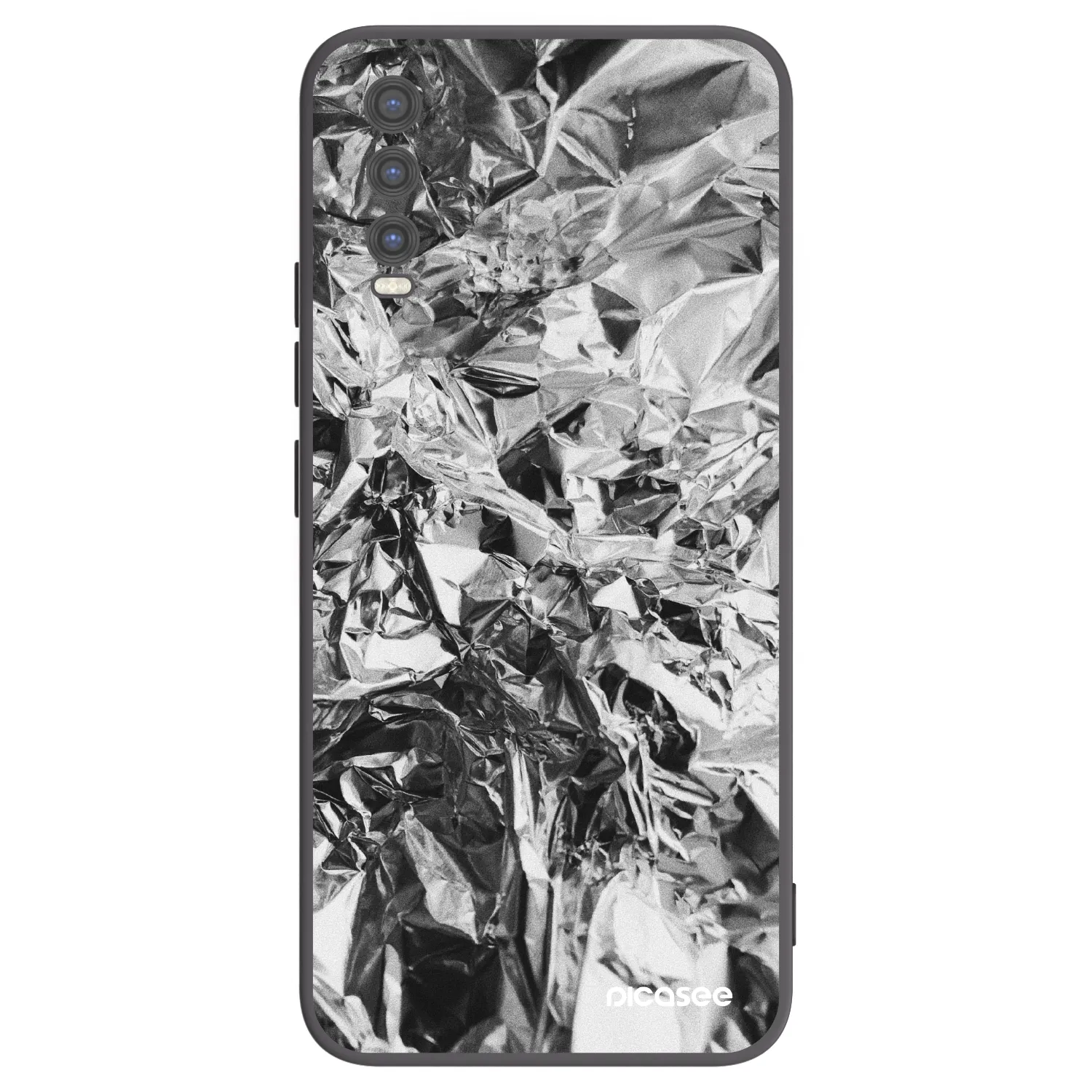Picasee crna silikonska maskica za Vivo Y20s - Chrome