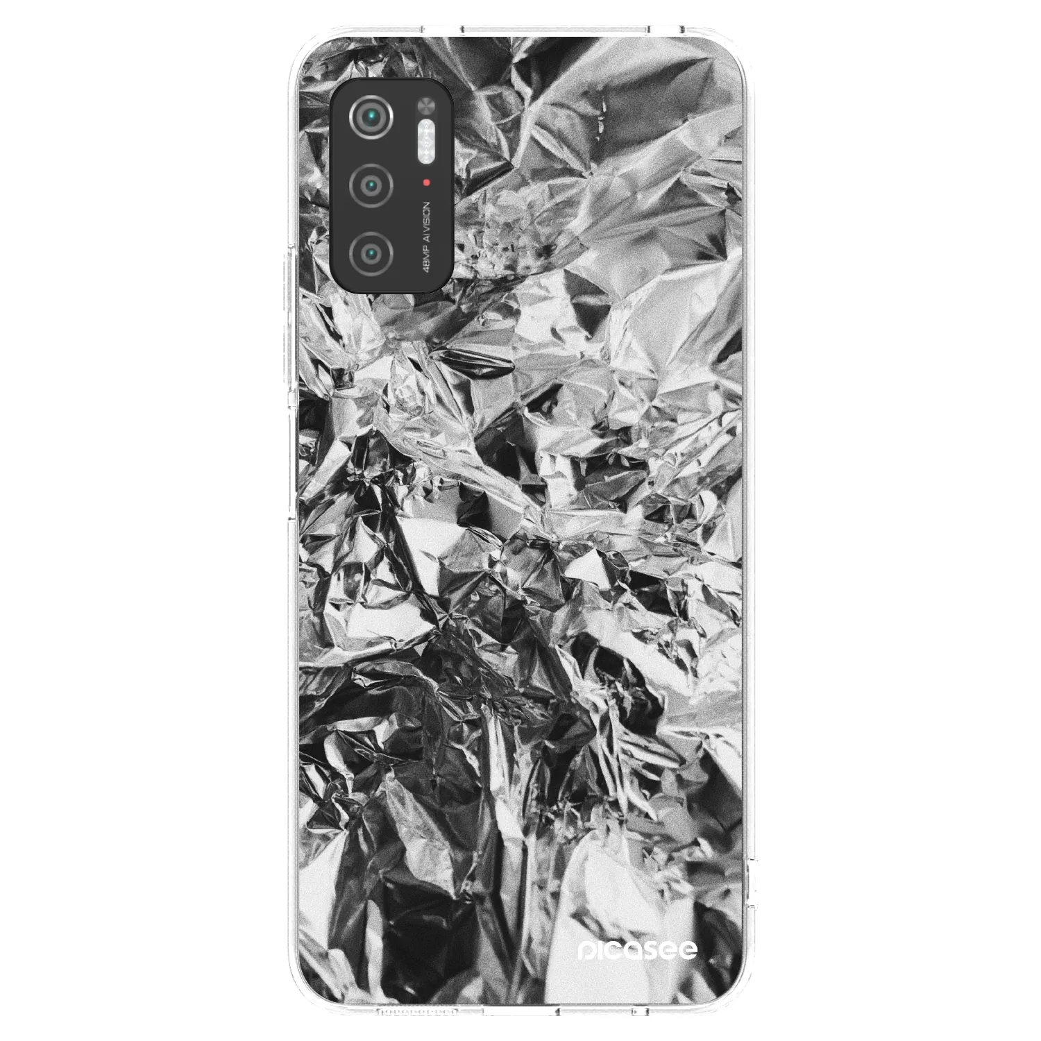 Picasee silikonska prozirna maskica za Xiaomi Poco M3 Pro 5G - Chrome