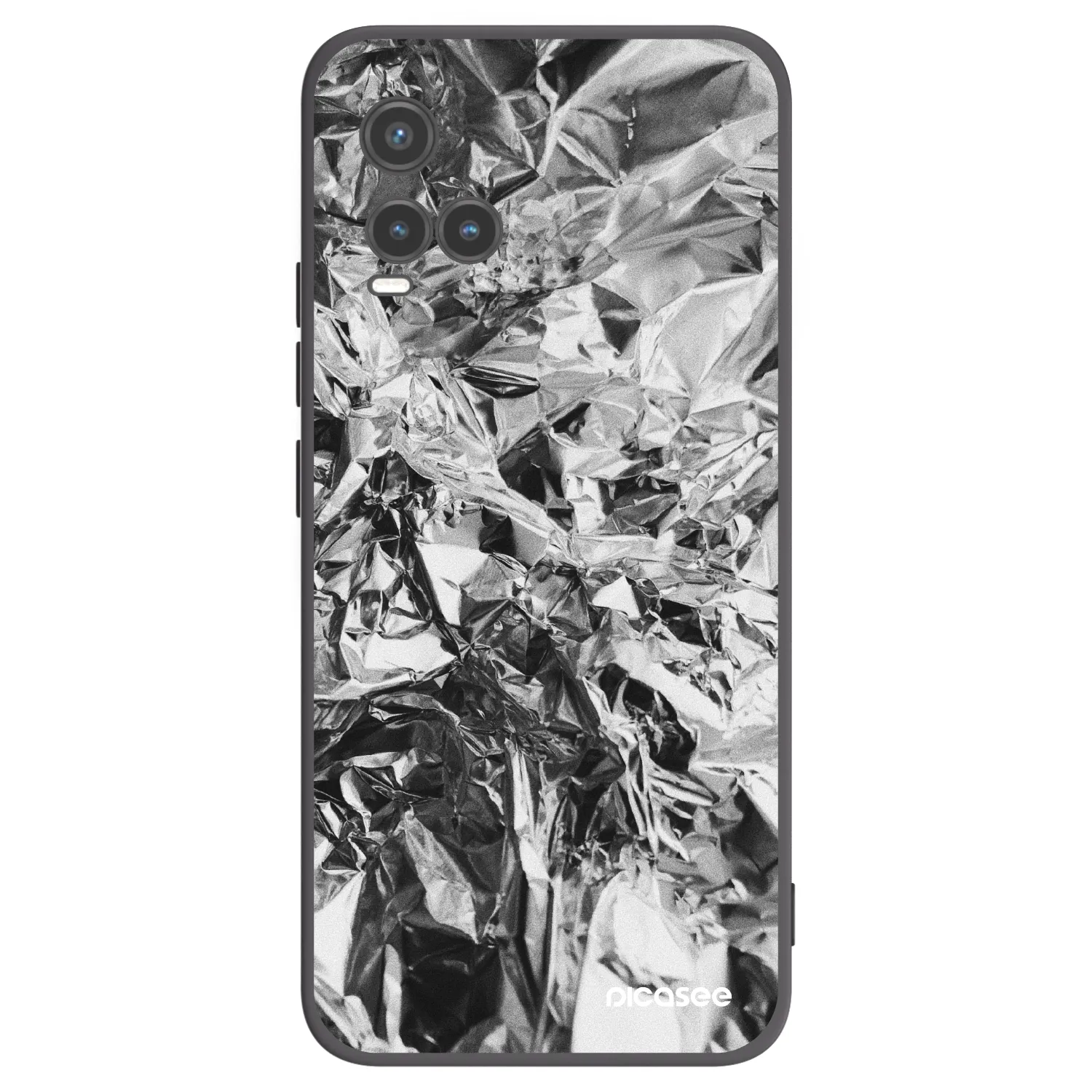 Picasee crna silikonska maskica za Vivo Y33s - Chrome