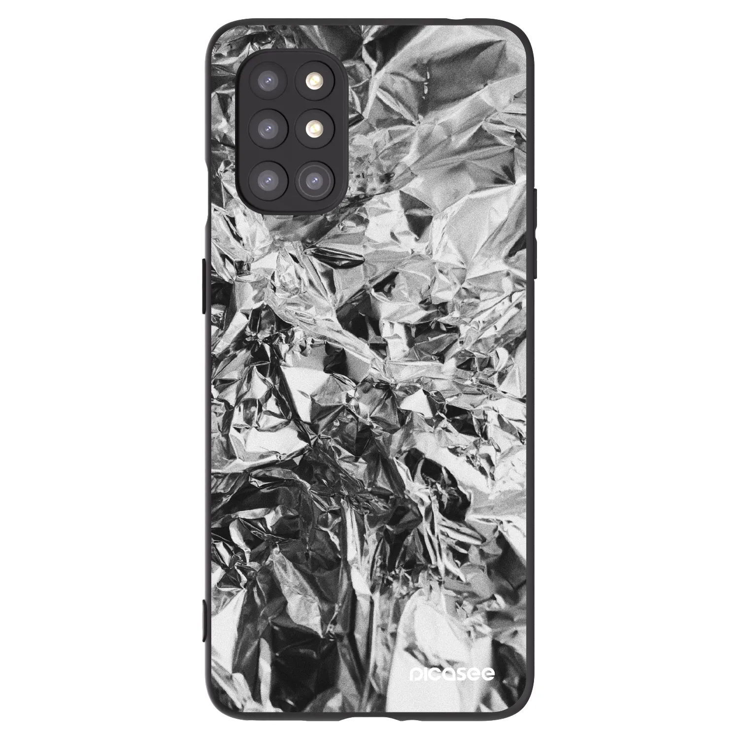 Picasee crna silikonska maskica za OnePlus 8T - Chrome