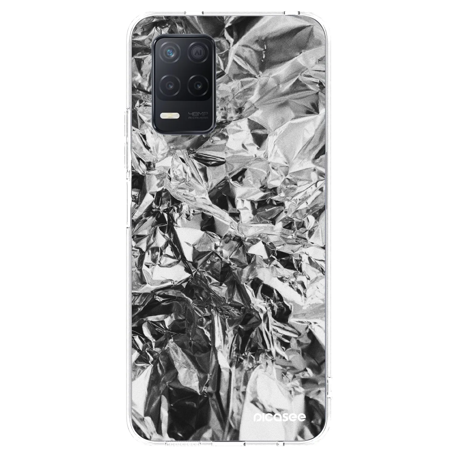 Picasee silikonska prozirna maskica za Realme 8 5G - Chrome