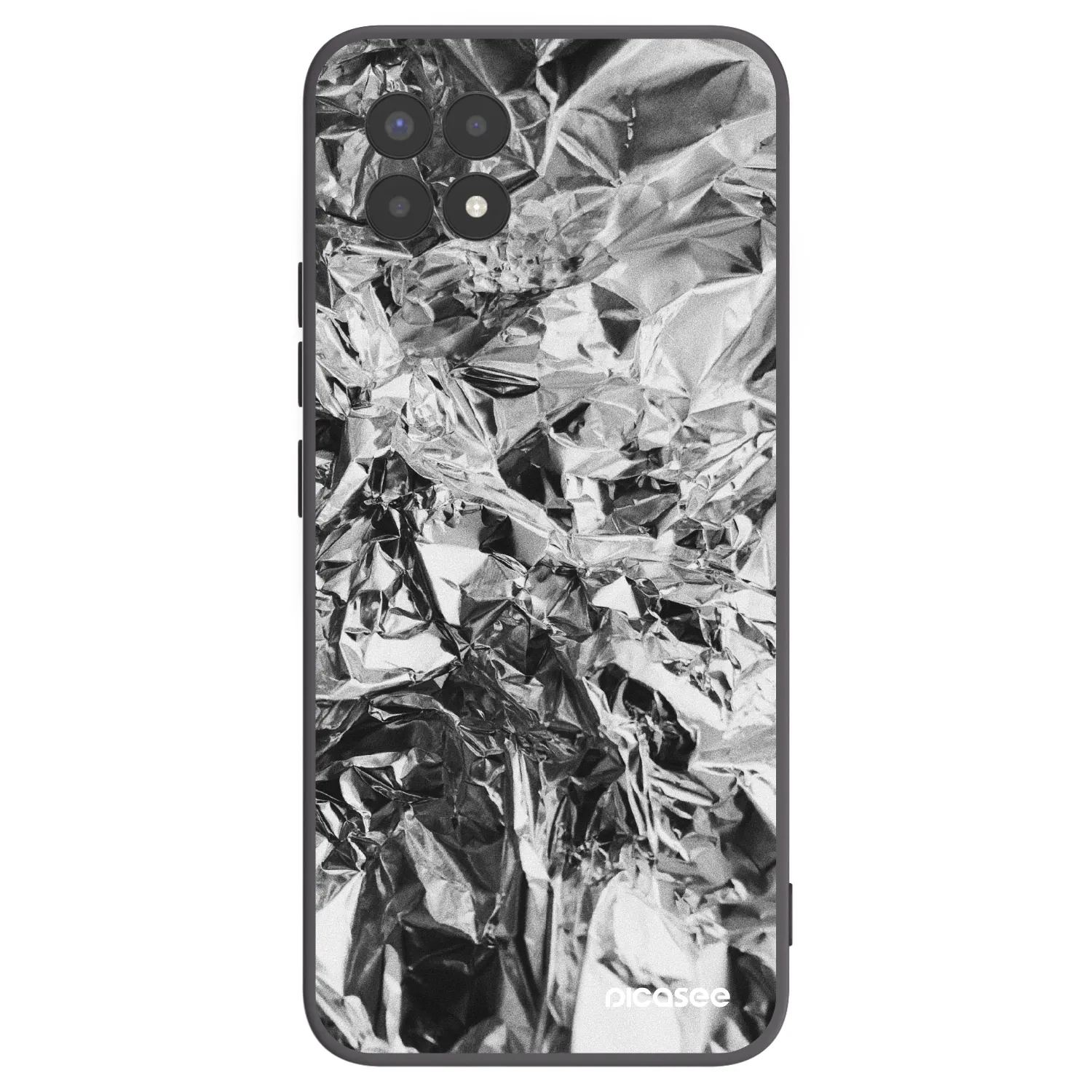 Picasee crna silikonska maskica za Realme 8i - Chrome