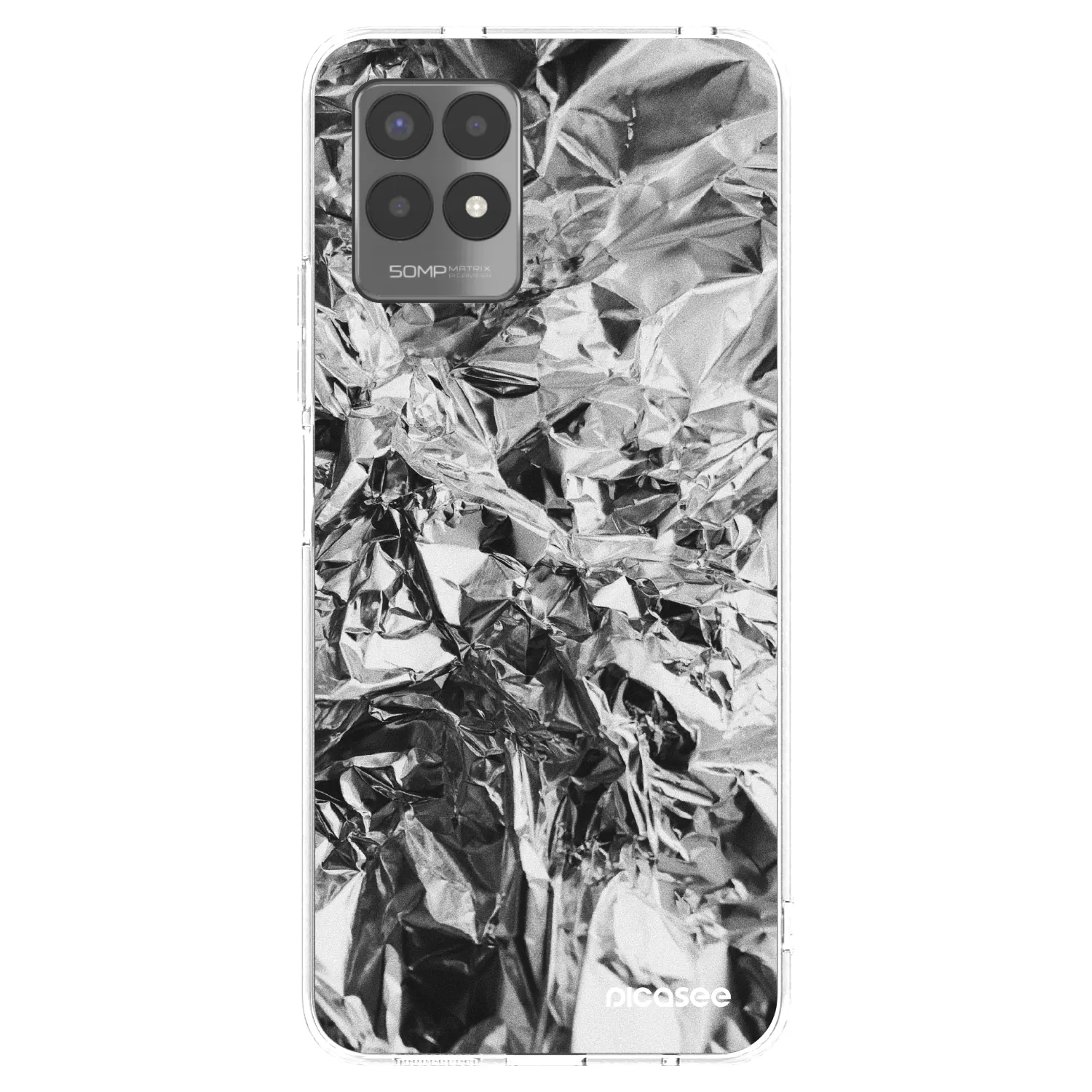 Picasee silikonska prozirna maskica za Realme 8i - Chrome