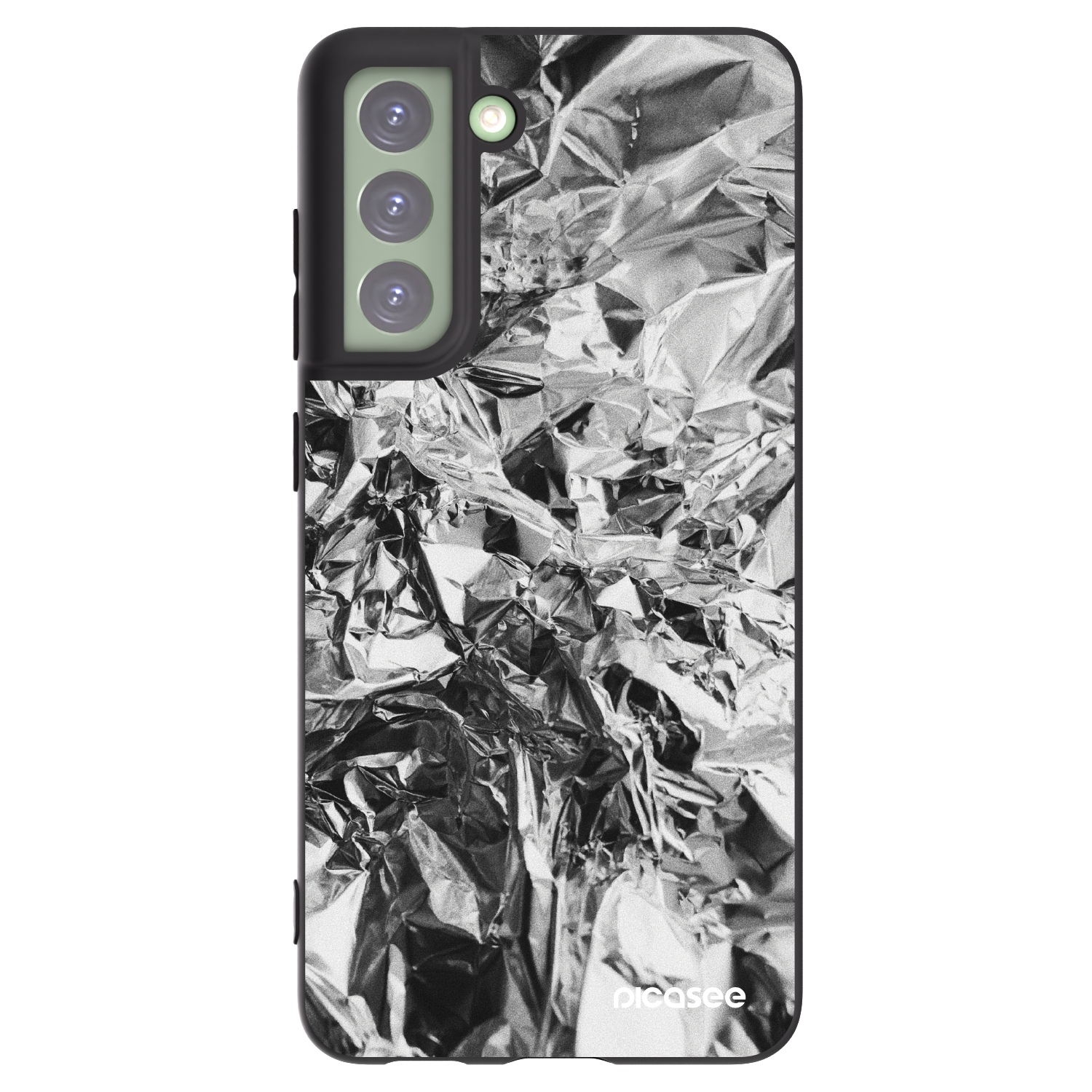 Picasee crna silikonska maskica za Samsung Galaxy S21 FE 5G - Chrome