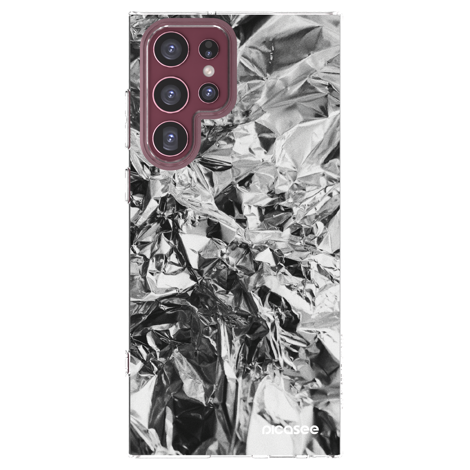 Picasee silikonska prozirna maskica za Samsung Galaxy S22 Ultra 5G - Chrome
