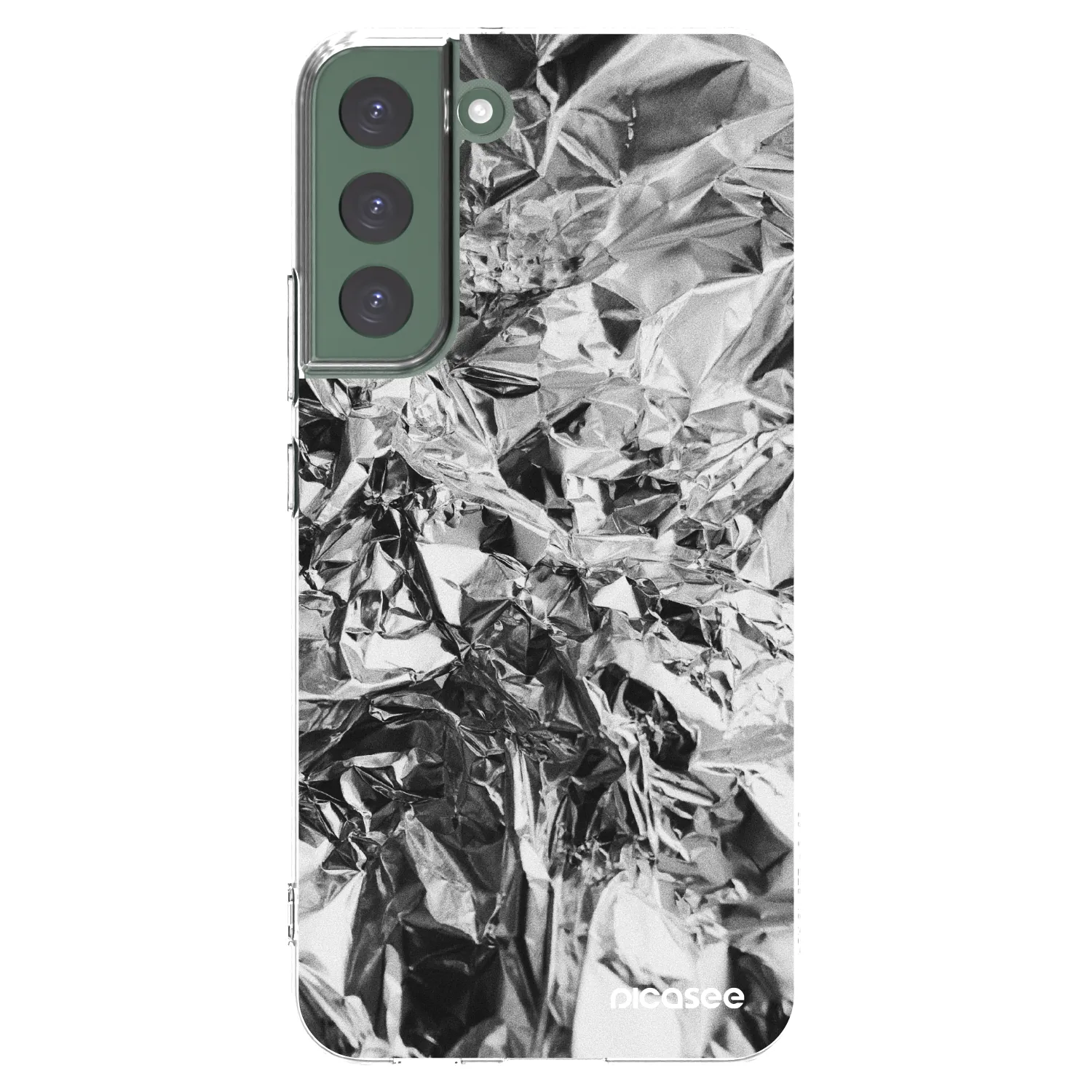 Picasee silikonska prozirna maskica za Samsung Galaxy S22+ 5G - Chrome