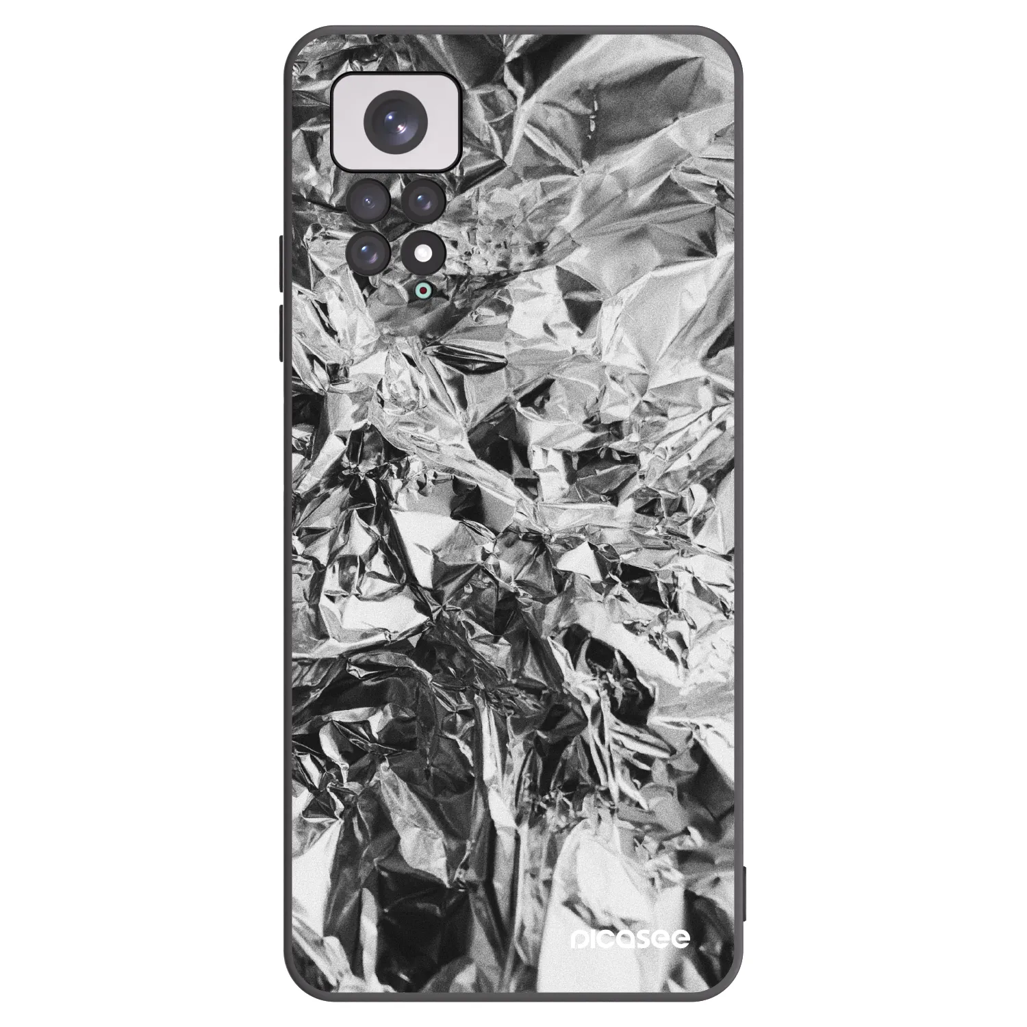 Picasee crna silikonska maskica za Xiaomi Redmi Note 11 - Chrome