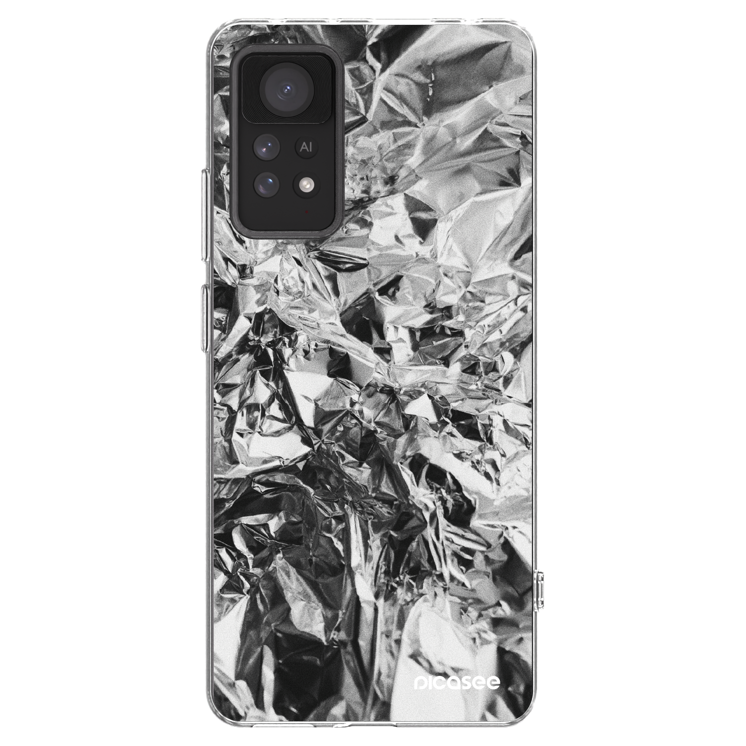 Picasee silikonska prozirna maskica za Xiaomi Redmi Note 11 Pro - Chrome