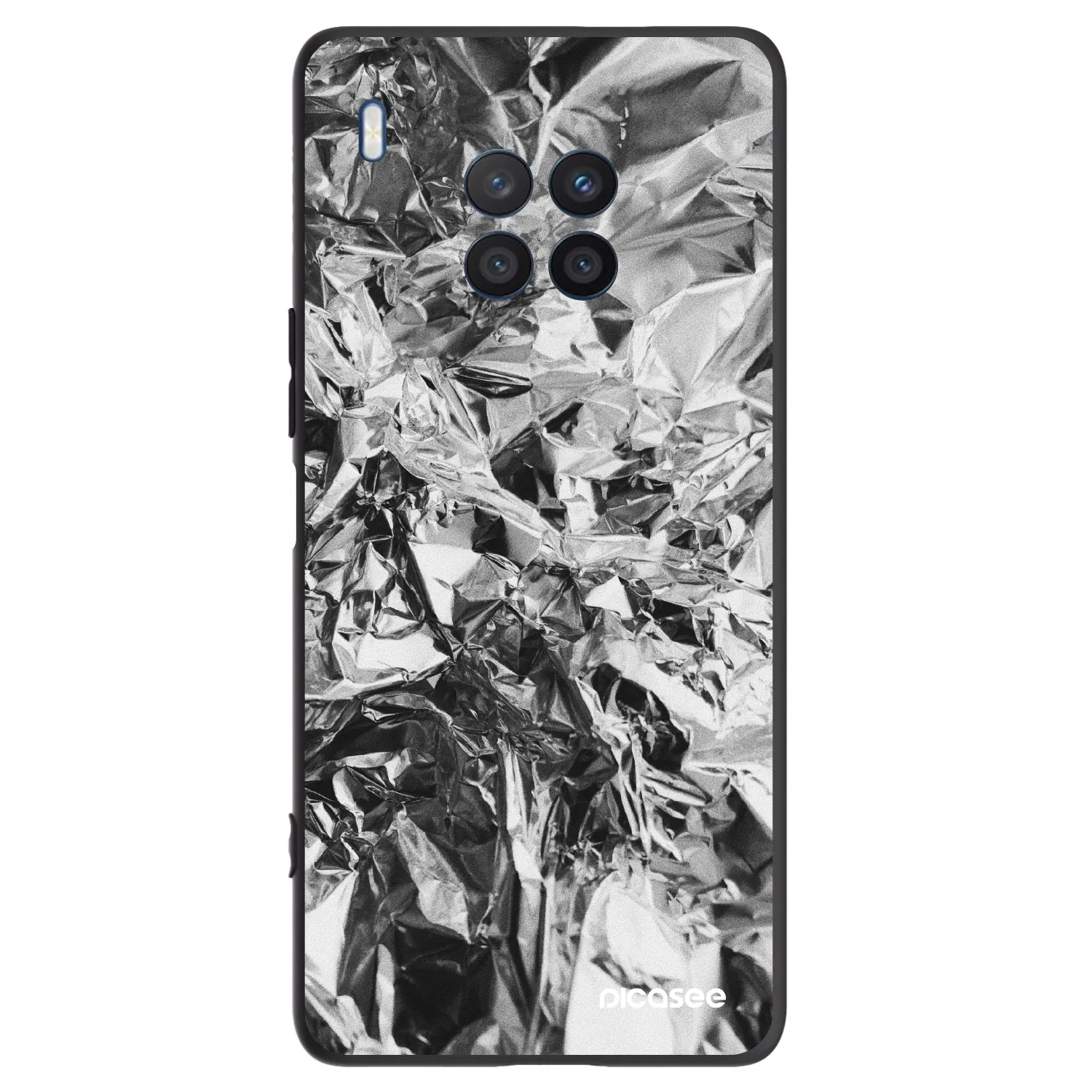 Picasee crna silikonska maskica za Honor 50 Lite - Chrome