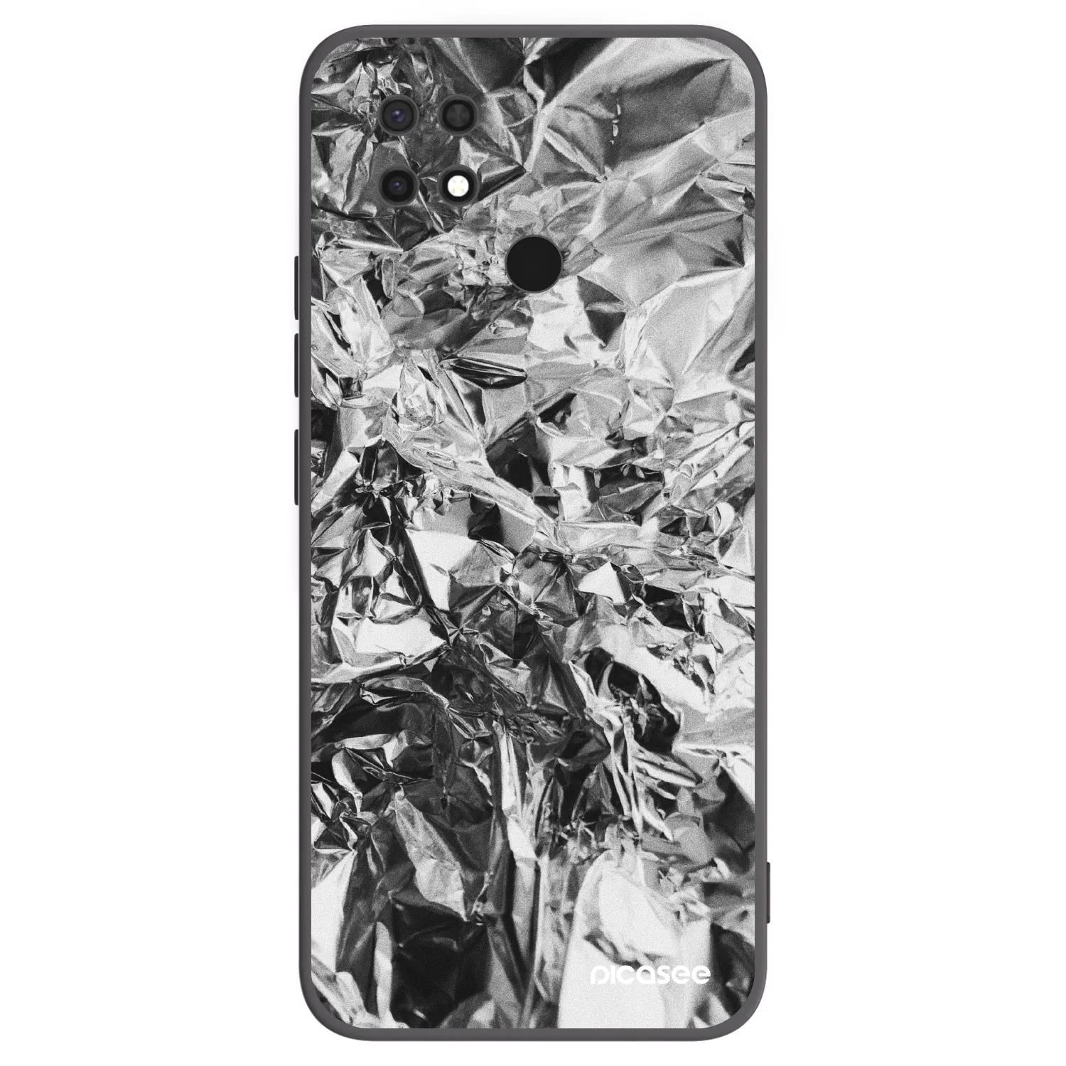 Picasee crna silikonska maskica za Xiaomi Redmi 10C - Chrome