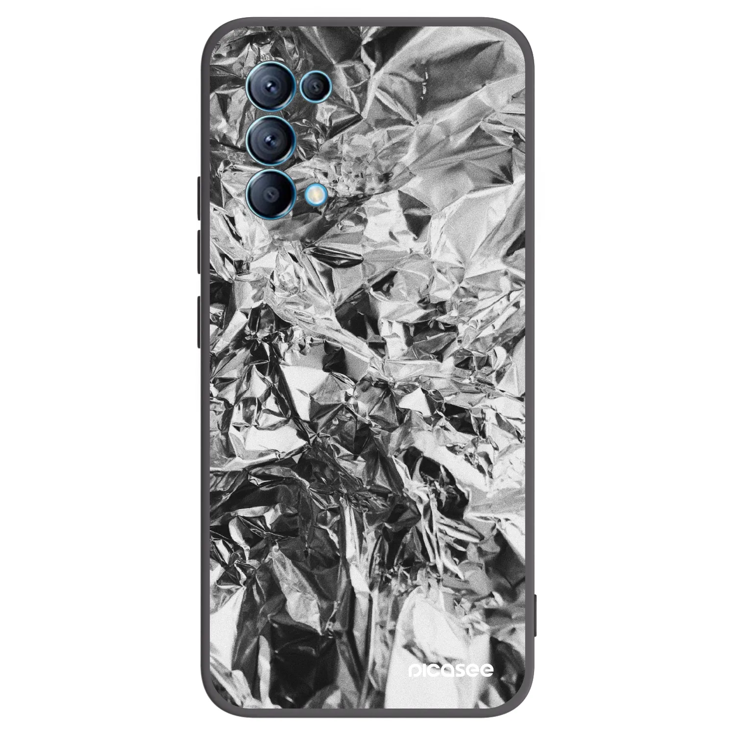 Picasee crna silikonska maskica za OPPO Reno 5 5G - Chrome