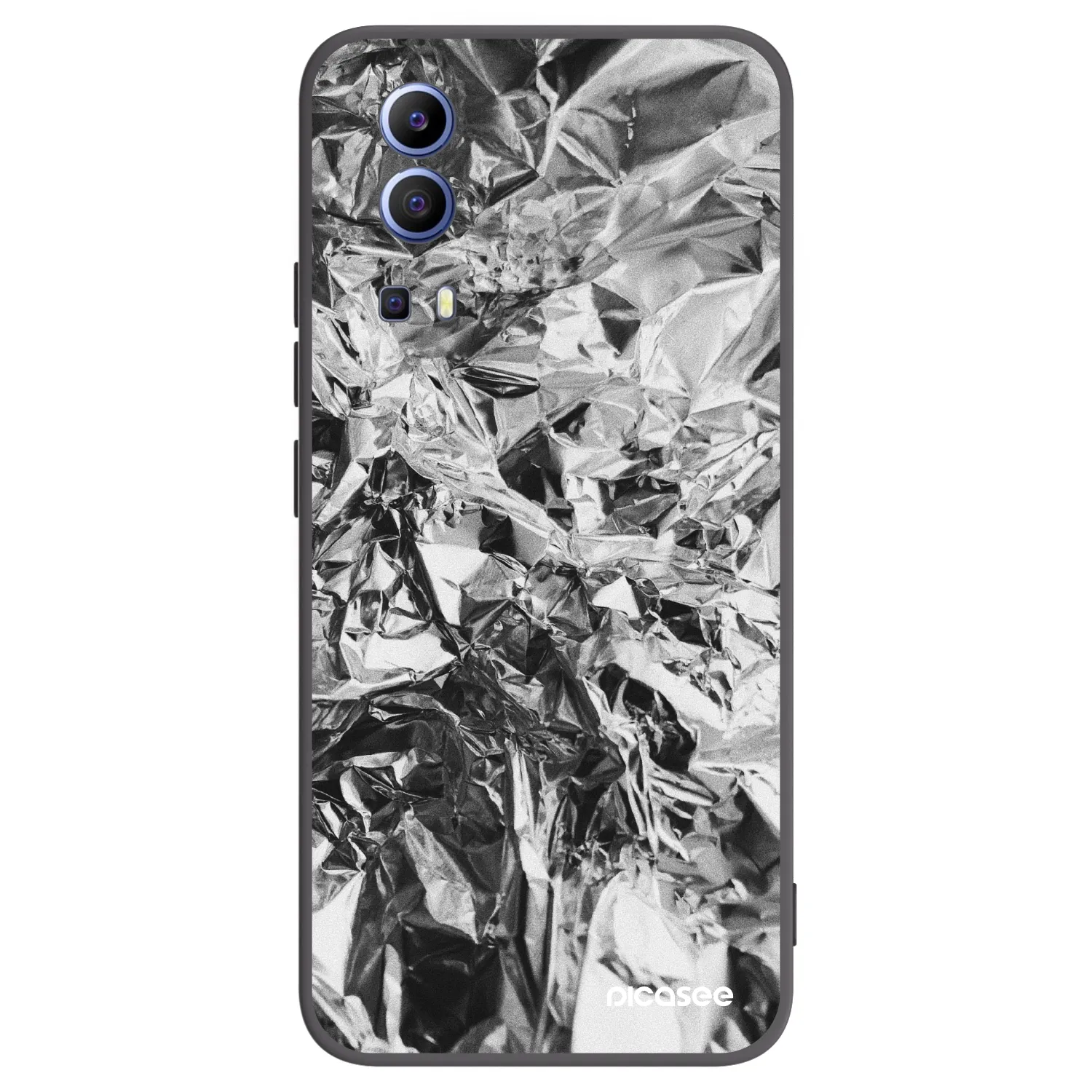 Picasee crna silikonska maskica za Vivo Y52 5G - Chrome