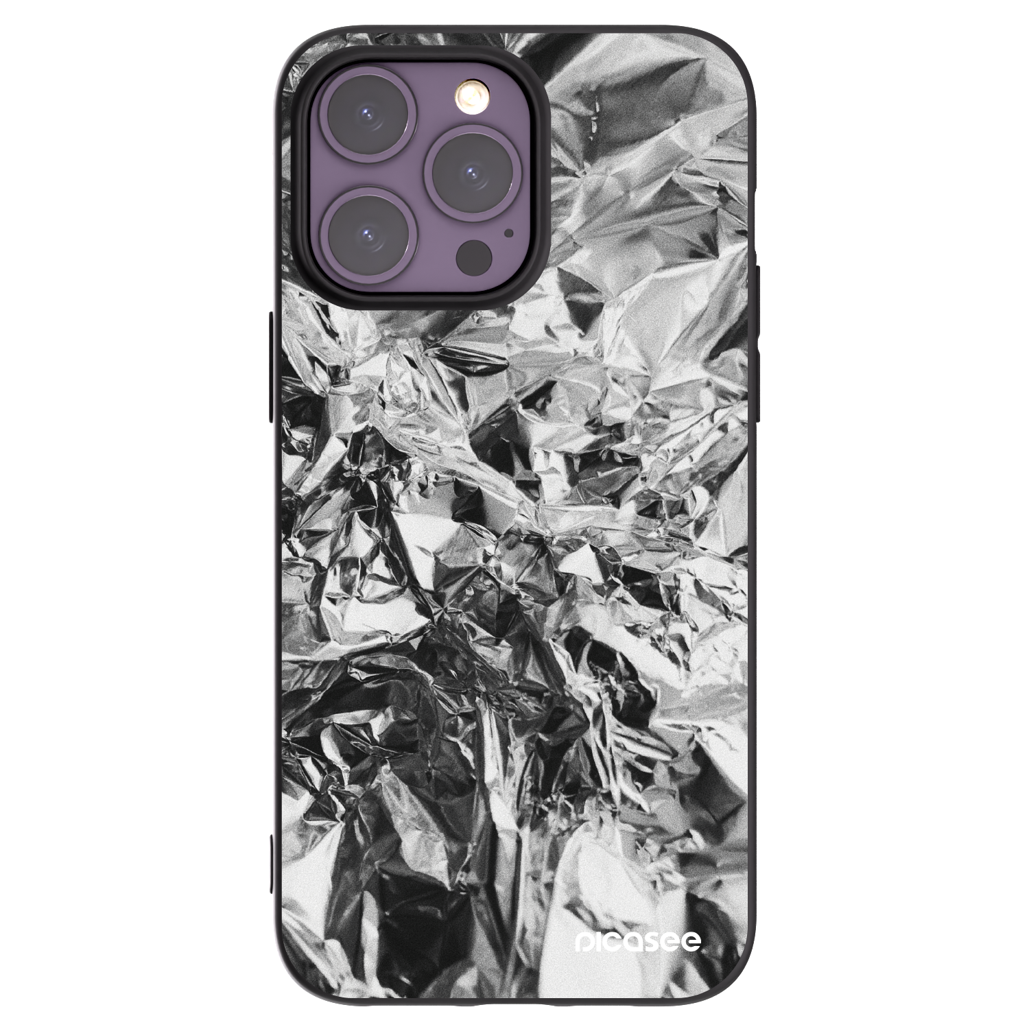Picasee crna silikonska maskica za Apple iPhone 14 Pro Max - Chrome